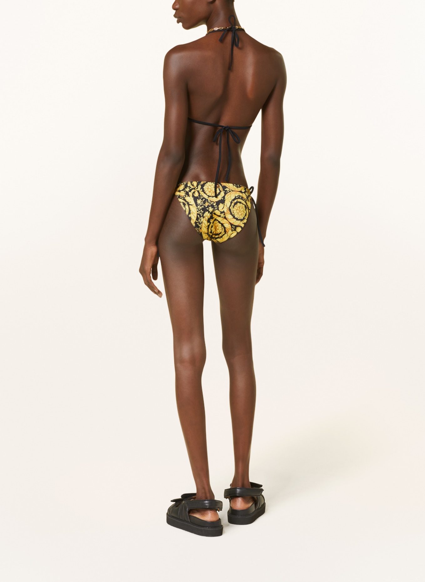 VERSACE Triangle bikini bottoms, Color: BLACK/ DARK YELLOW (Image 3)