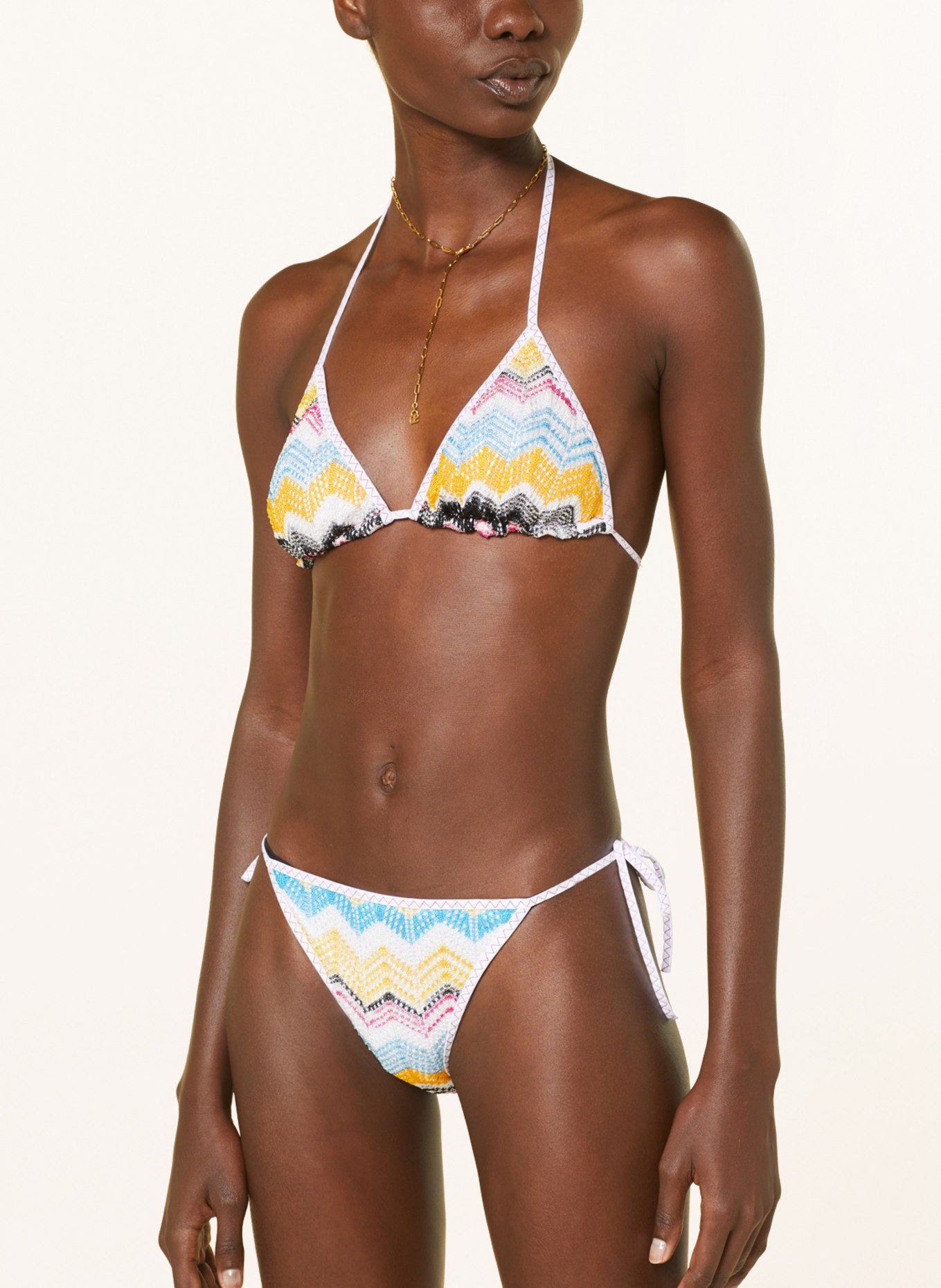 MISSONI Triangle bikini, Color: WHITE/ YELLOW/ PINK (Image 4)