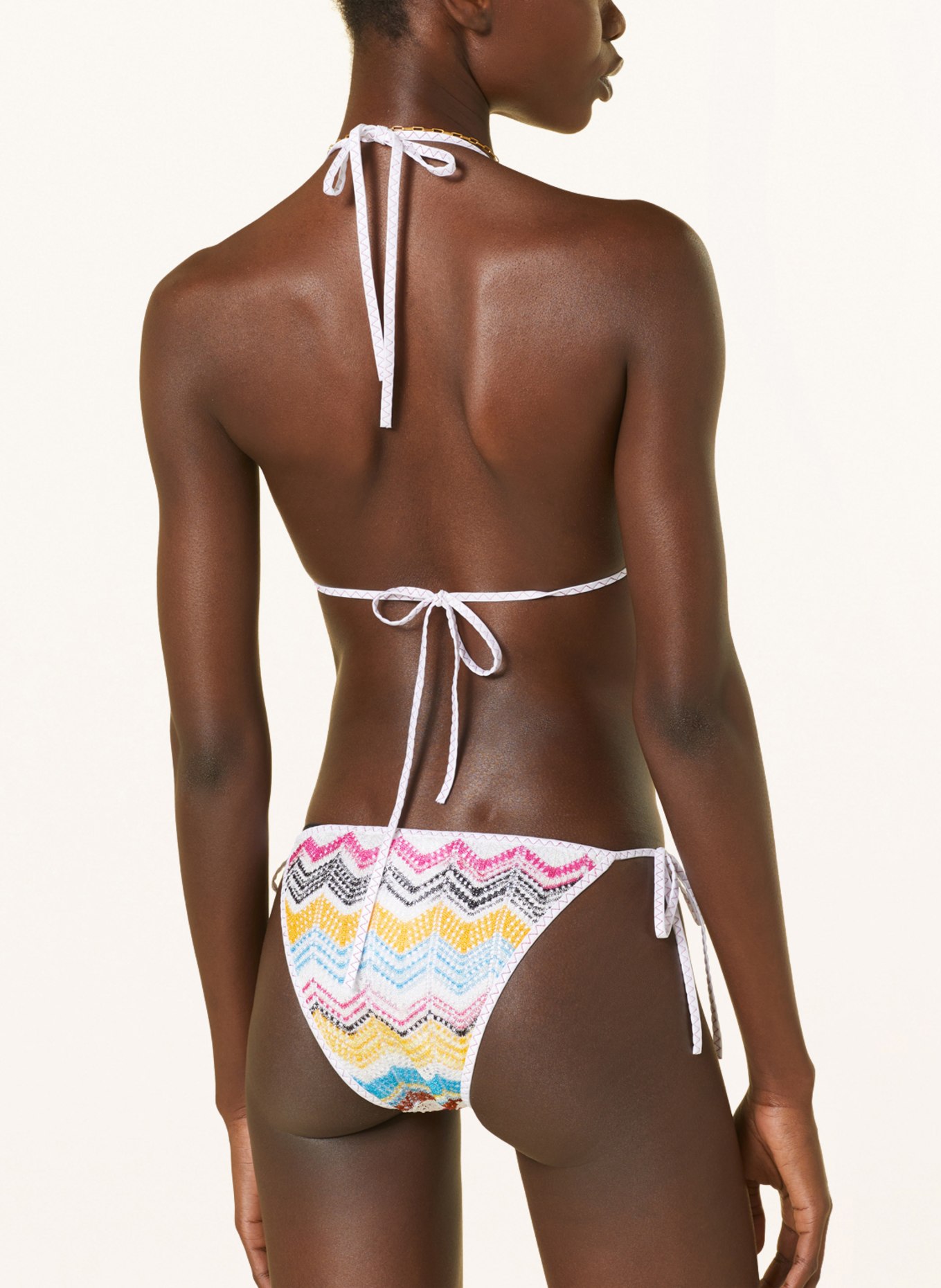MISSONI Triangel-Bikini, Farbe: WEISS/ GELB/ PINK (Bild 5)