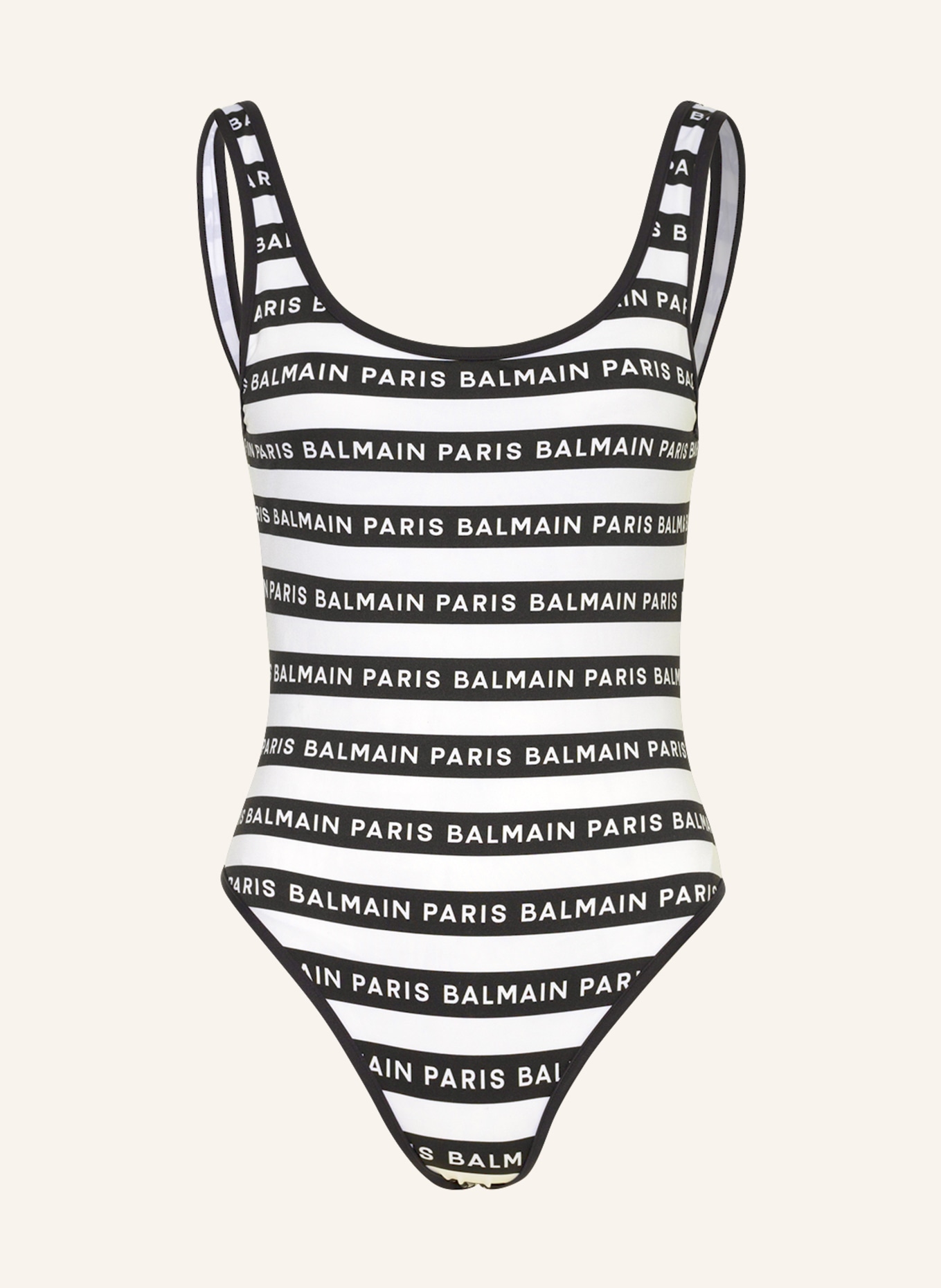 BALMAIN Swimsuit NEW ICONIC STRIPES , Color: BLACK/ WHITE (Image 1)