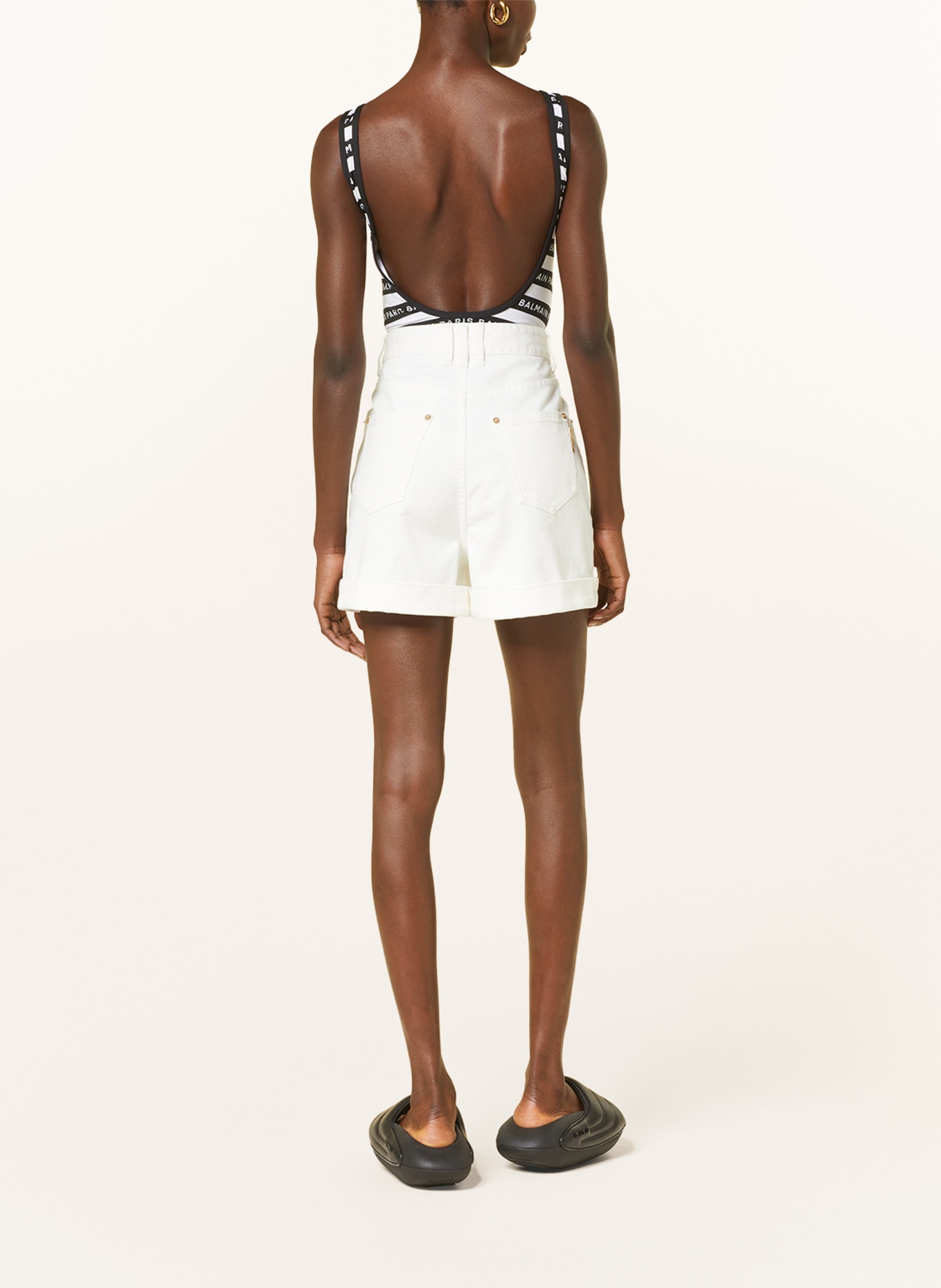BALMAIN Swimsuit NEW ICONIC STRIPES , Color: BLACK/ WHITE (Image 3)