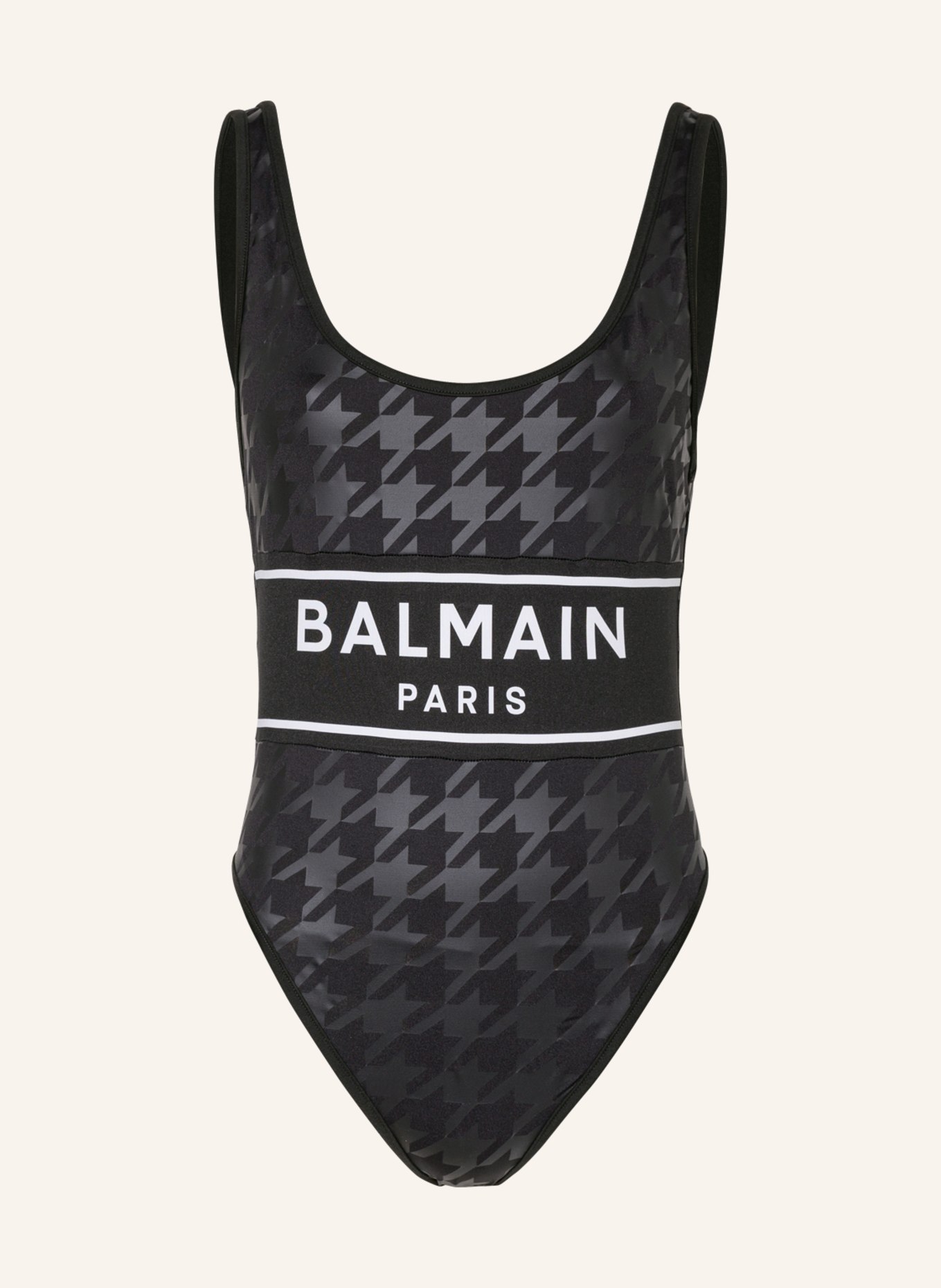 BALMAIN Swimsuit, Color: BLACK/ DARK GRAY (Image 1)