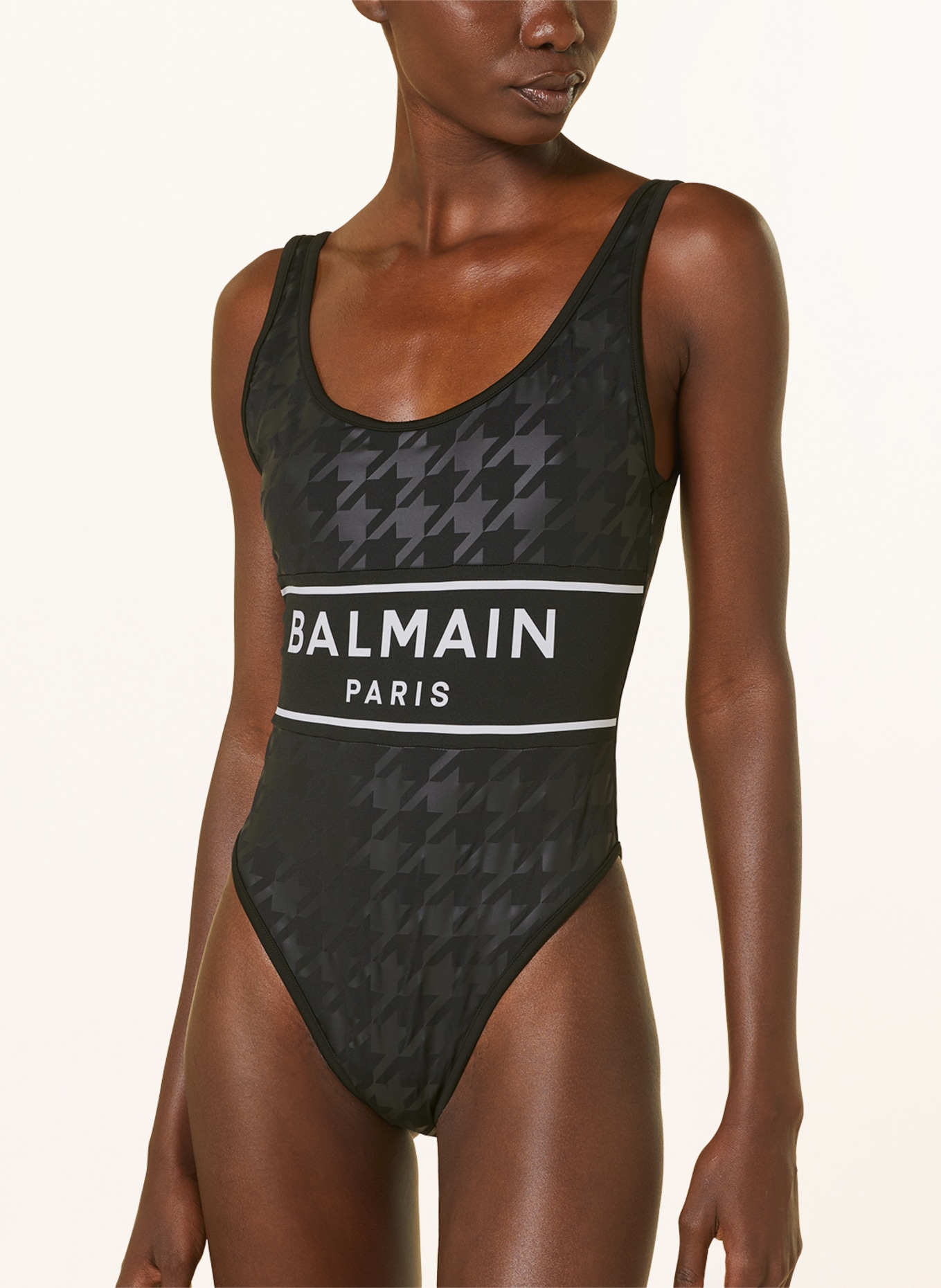 BALMAIN Swimsuit, Color: BLACK/ DARK GRAY (Image 4)