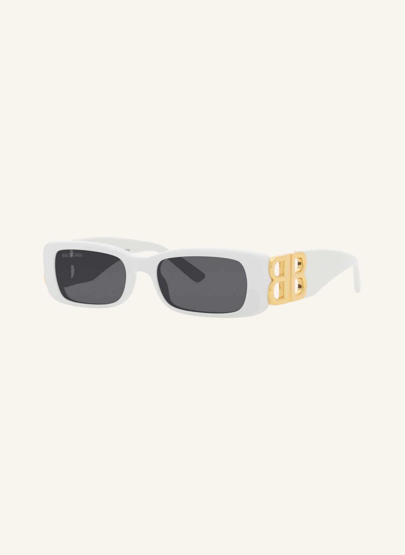 BALENCIAGA Sunglasses BB0096S, Color: 4800L1 - WHITE/ DARK GRAY (Image 1)