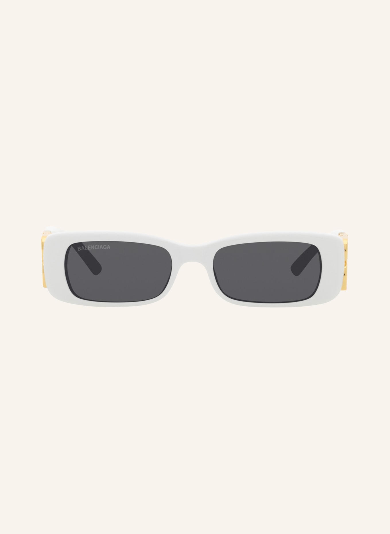 BALENCIAGA Sunglasses BB0096S, Color: 4800L1 - WHITE/ DARK GRAY (Image 2)