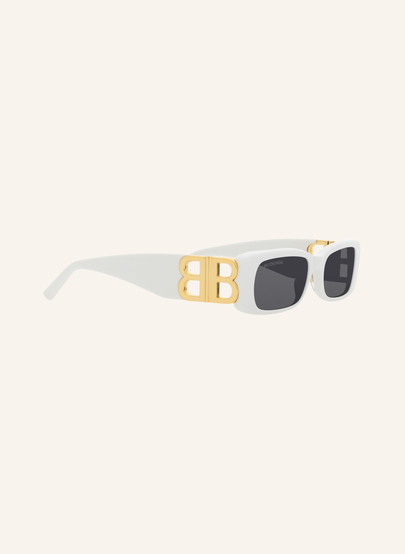 BALENCIAGA Sunglasses BB0096S, Color: 4800L1 - WHITE/ DARK GRAY (Image 3)