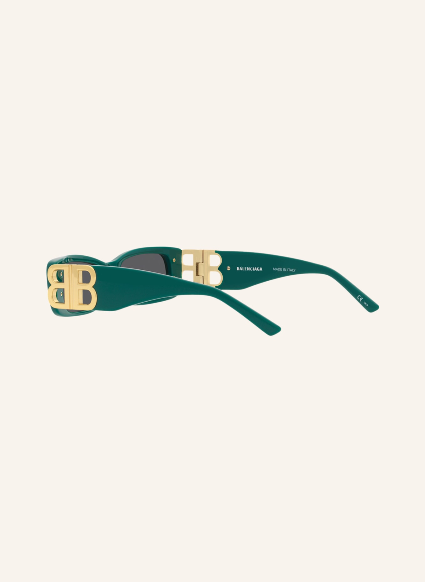 BALENCIAGA Okulary przeciwsłoneczne BB0096S: 2500L1 – ZIELONY/ CIEMNOSZARY