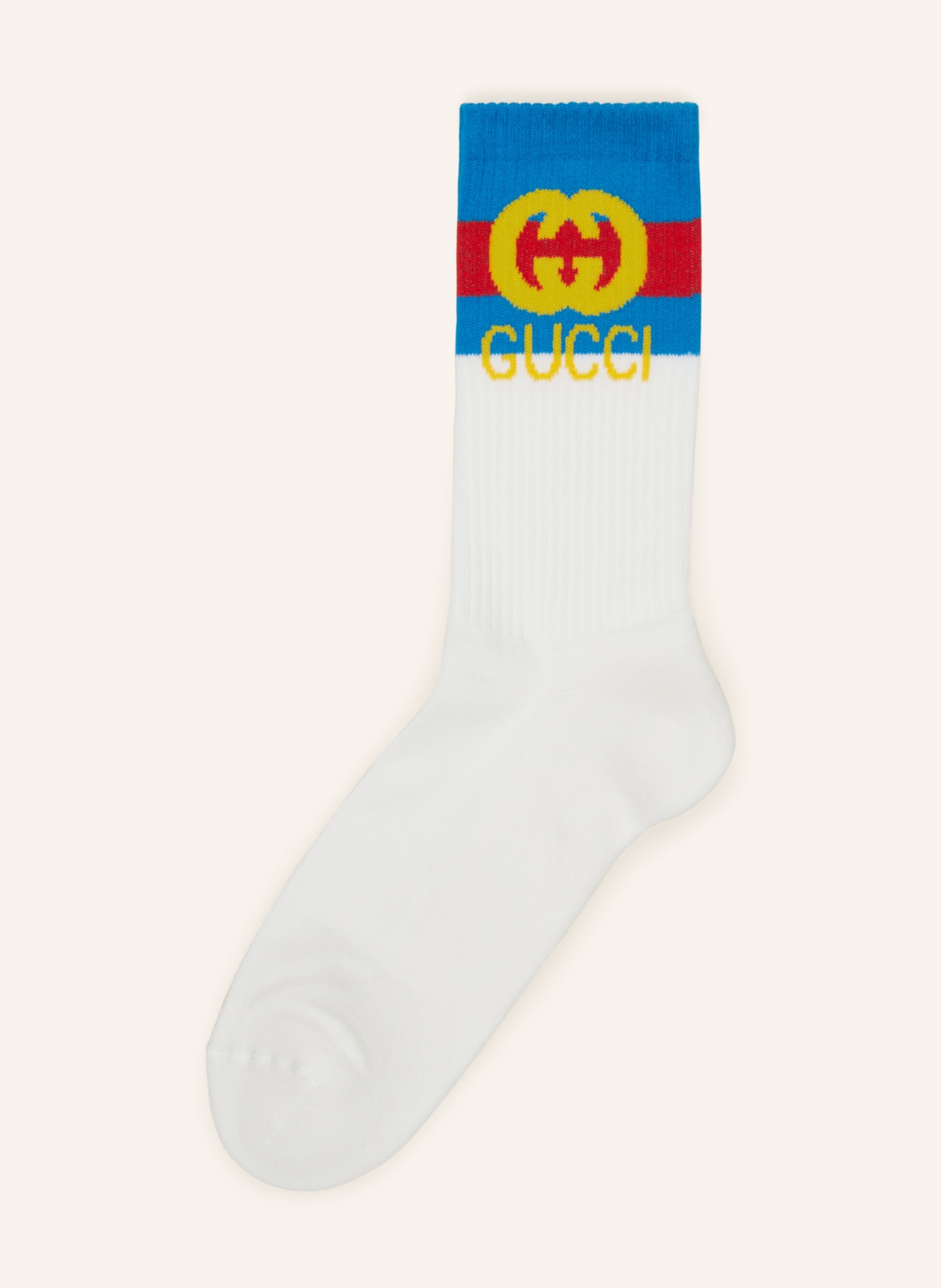 GUCCI Socken, Farbe: WEISS/ BLAU/ GELB (Bild 1)
