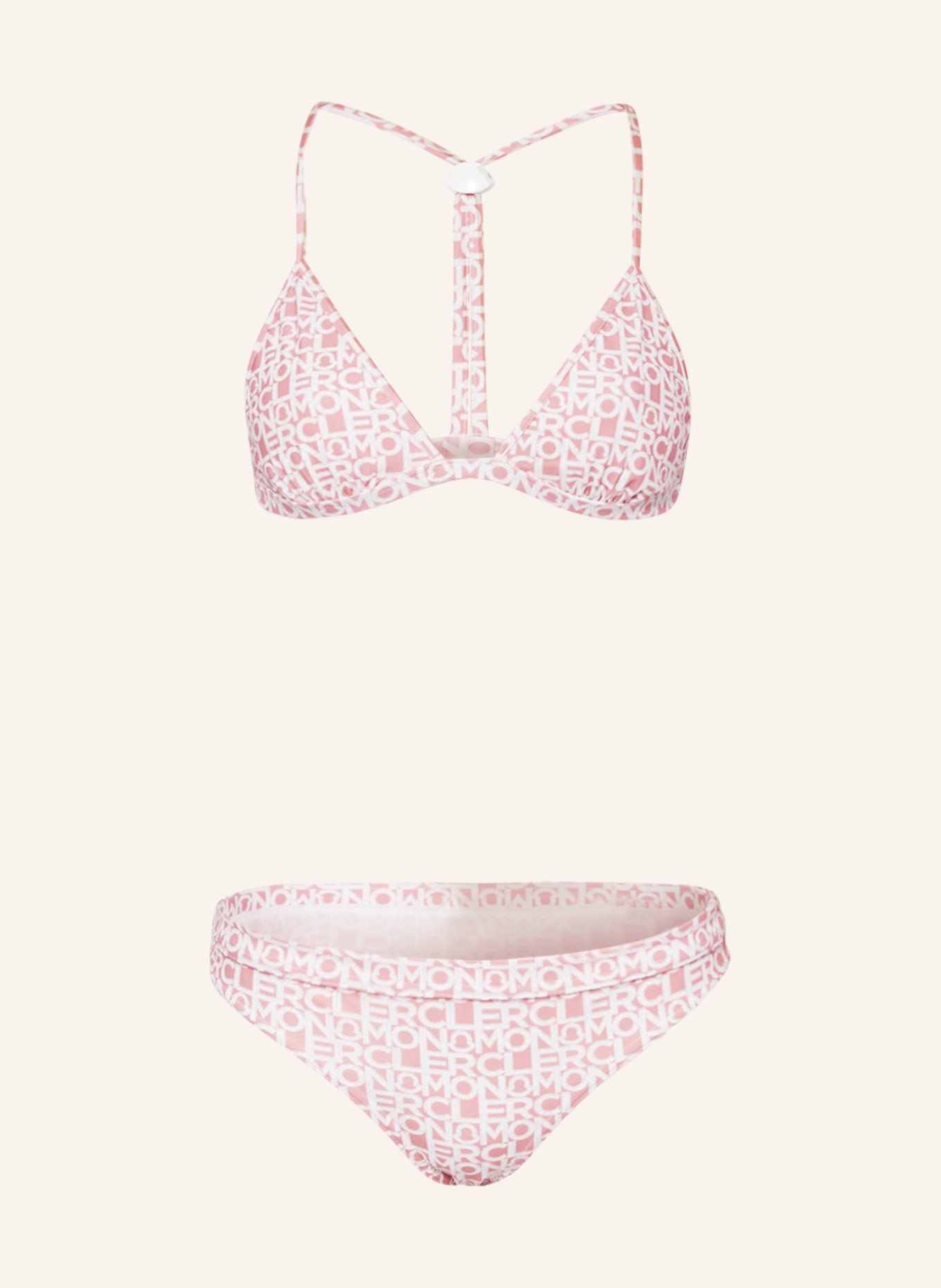 MONCLER Triangel-Bikini, Farbe: ROSÉ/ WEISS (Bild 1)