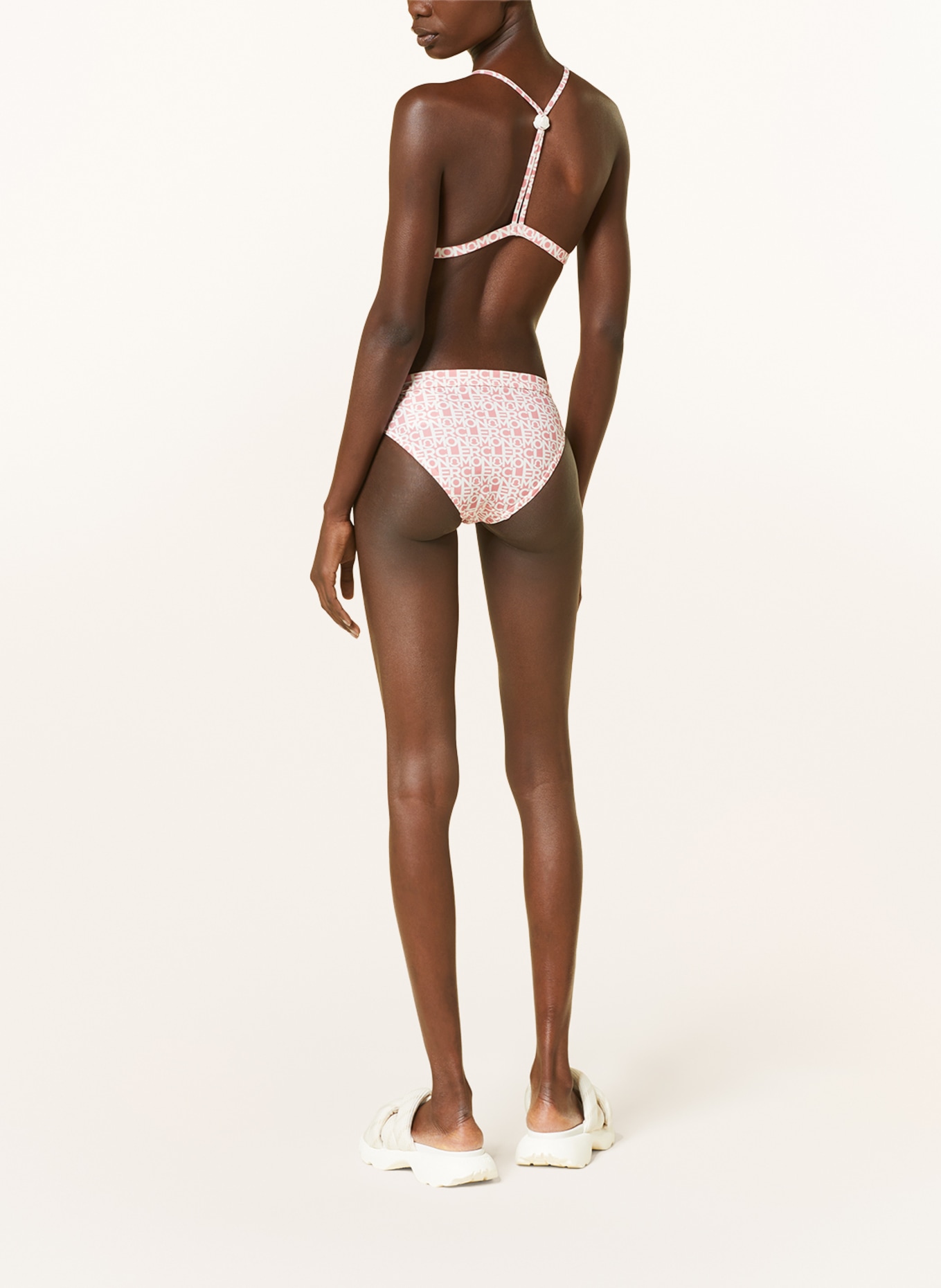 MONCLER Triangel-Bikini, Farbe: ROSÉ/ WEISS (Bild 3)