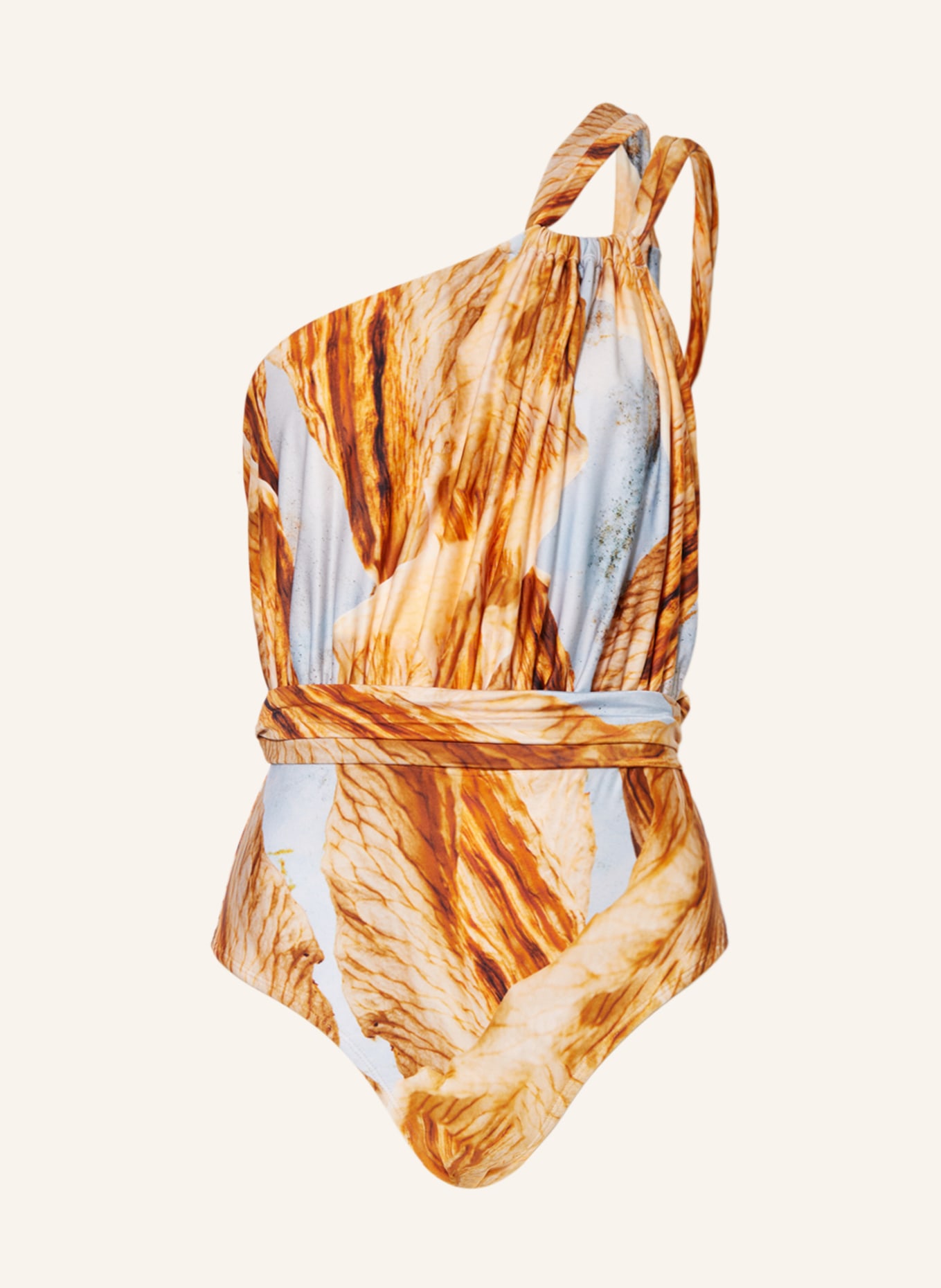 LENNY NIEMEYER High Neck plavky s UV ochranou 50+, Barva: ORANŽOVÁ/ HNĚDÁ/ TMAVĚ MODRÁ (Obrázek 1)
