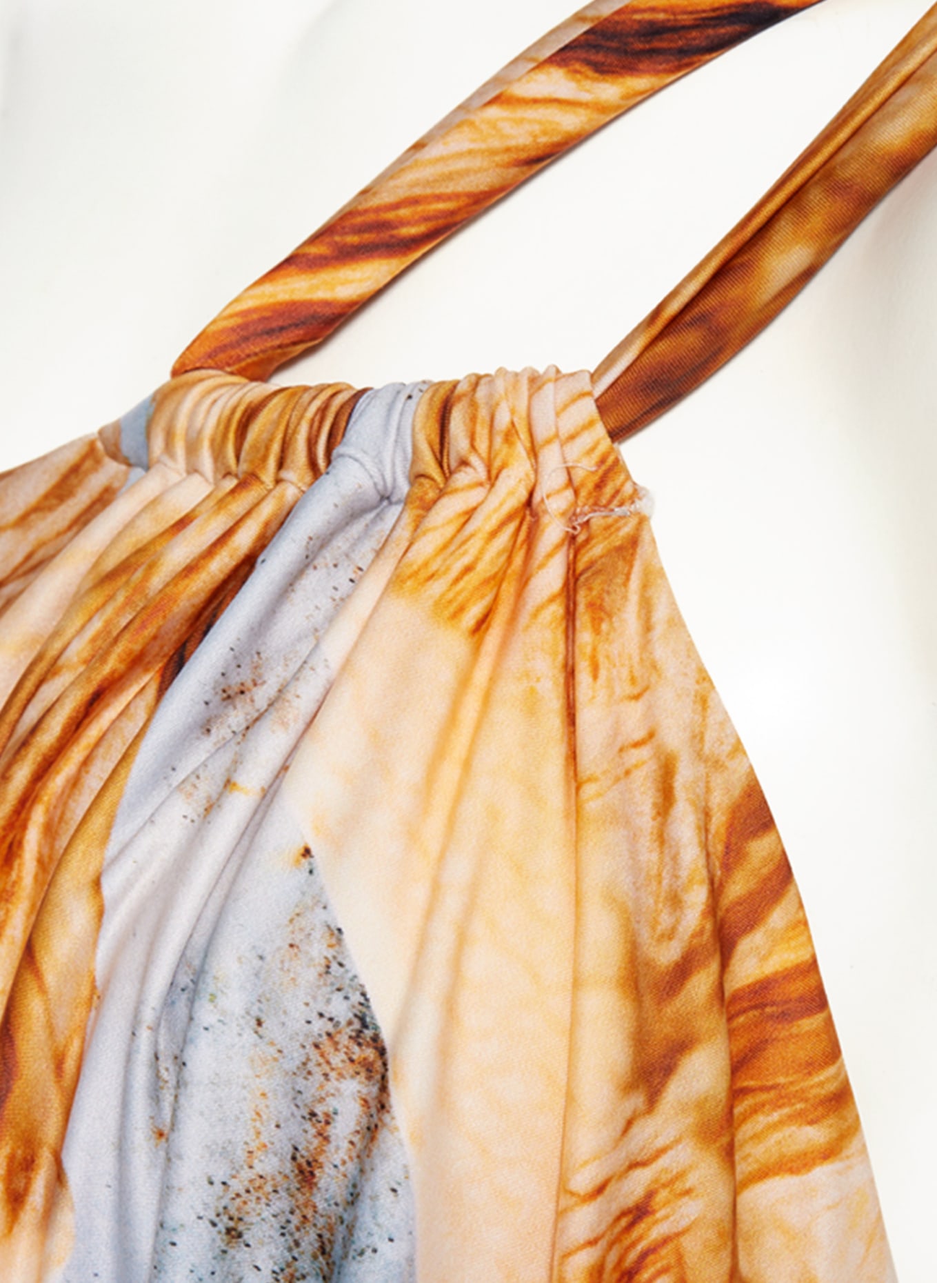 LENNY NIEMEYER High-Neck-Badeanzug mit UV-Schutz 50+, Farbe: ORANGE/ BRAUN/ HELLBLAU (Bild 4)