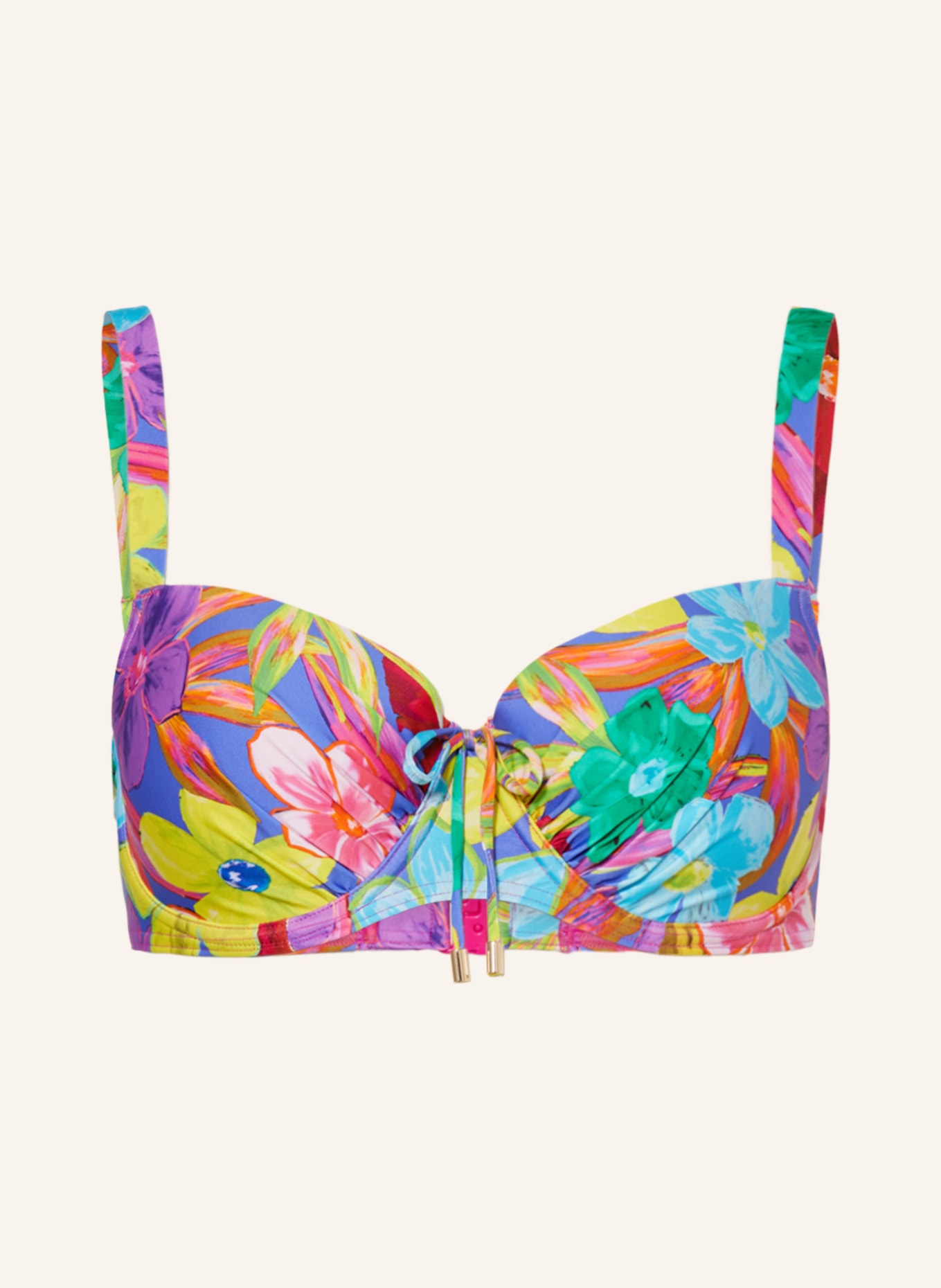 PrimaDonna Balconette-Bikini-Top SAZAN, Farbe: LILA/ GELB/ HELLBLAU (Bild 1)