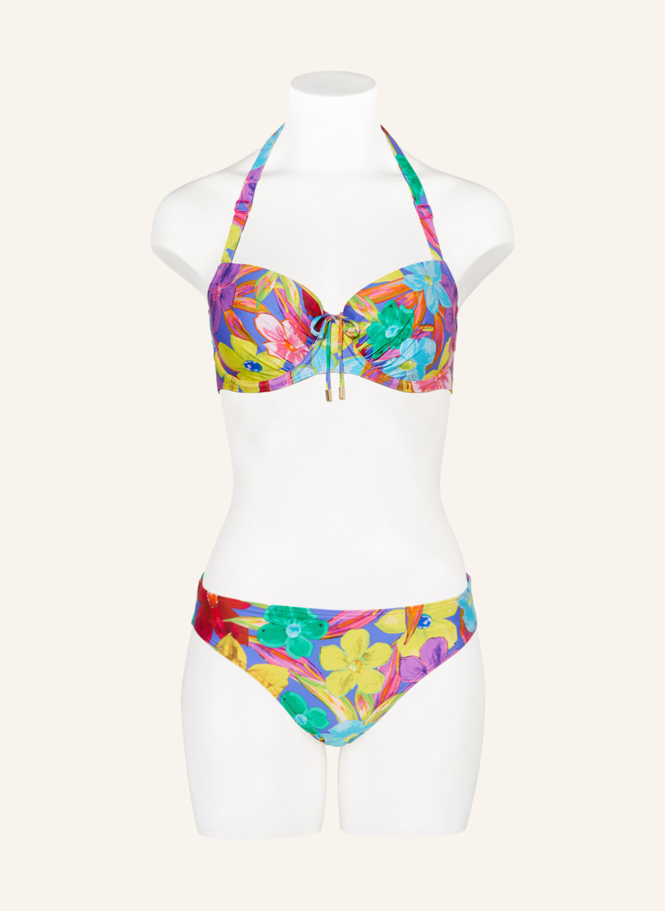 PrimaDonna Balconette bikini top SAZAN, Color: PURPLE/ YELLOW/ LIGHT BLUE (Image 4)