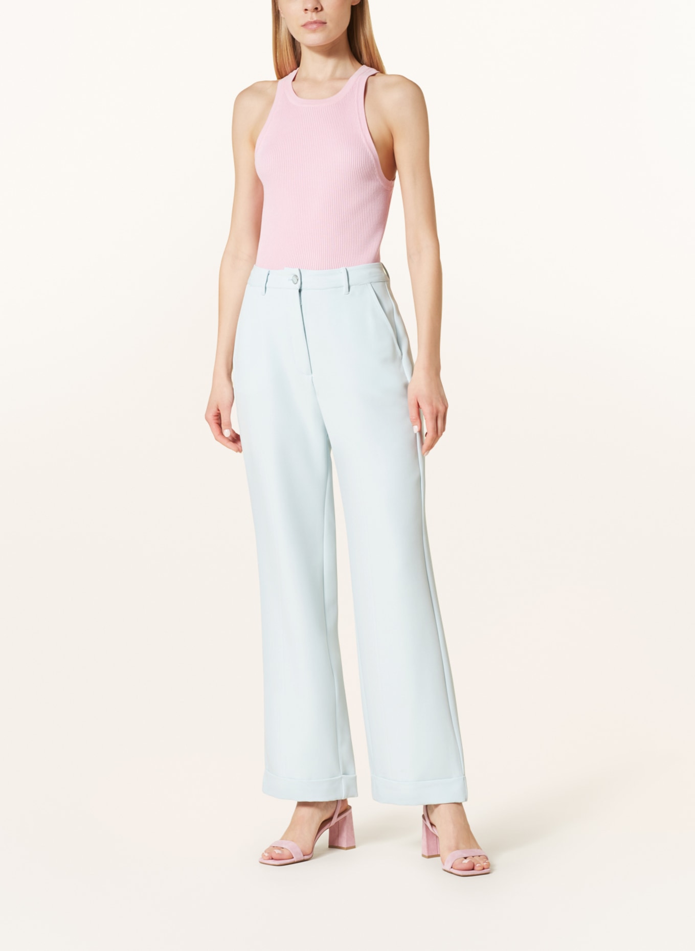 GUESS Wide leg trousers MATILDE in light blue
