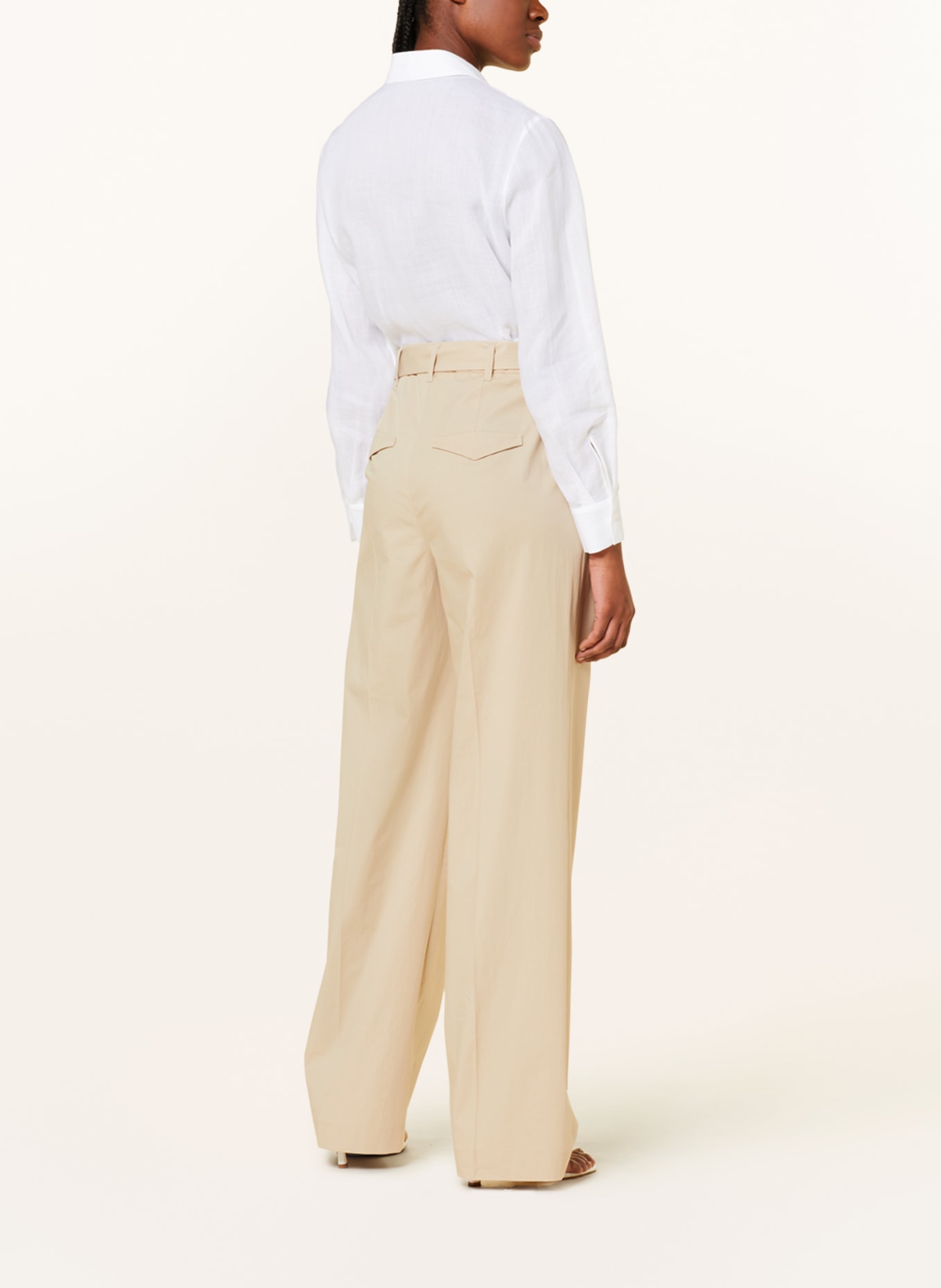 LUISA CERANO Wide leg trousers, Color: BEIGE (Image 3)