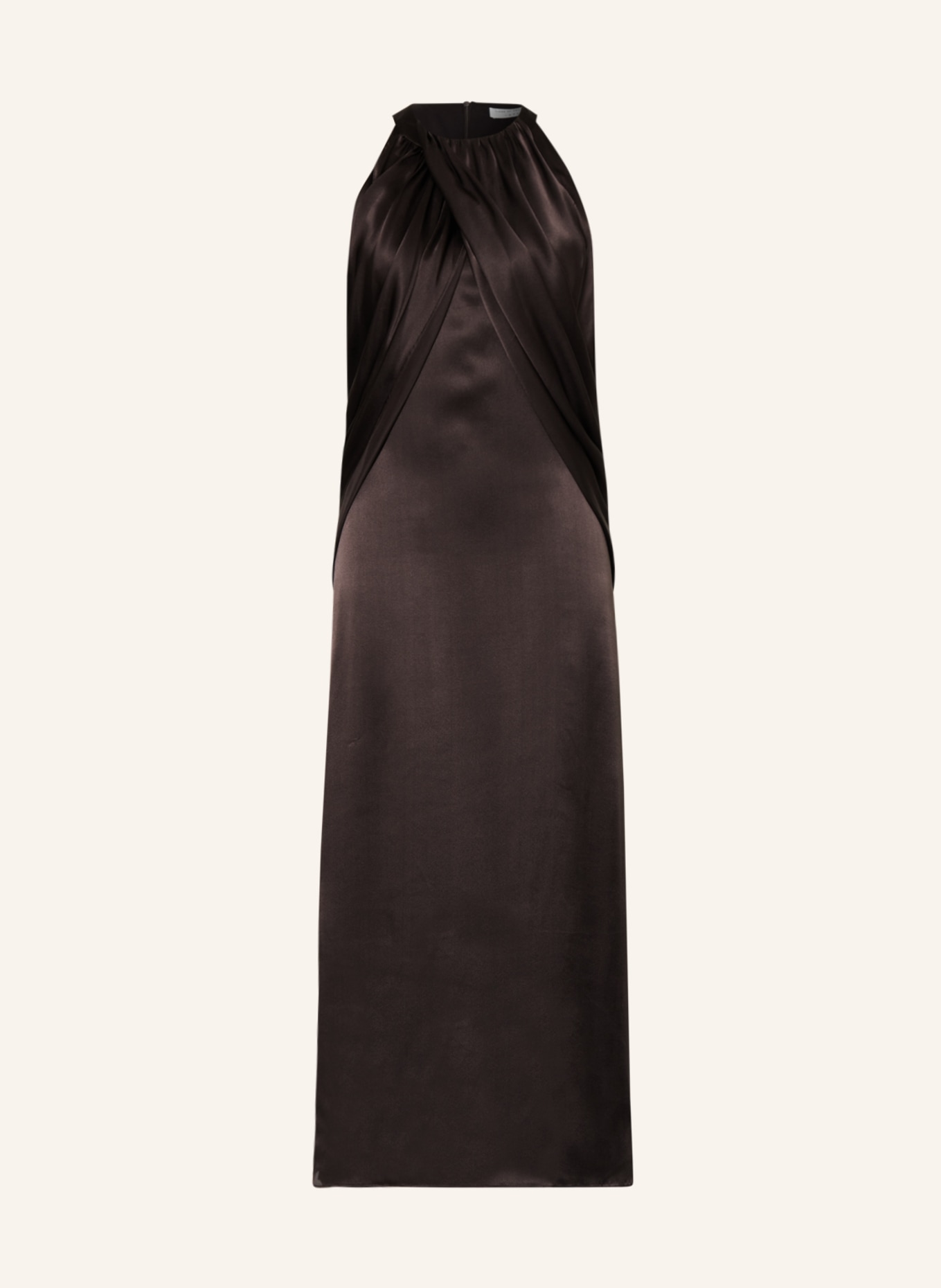 TIGER OF SWEDEN Silk dress VIVANN, Color: DARK BROWN (Image 1)