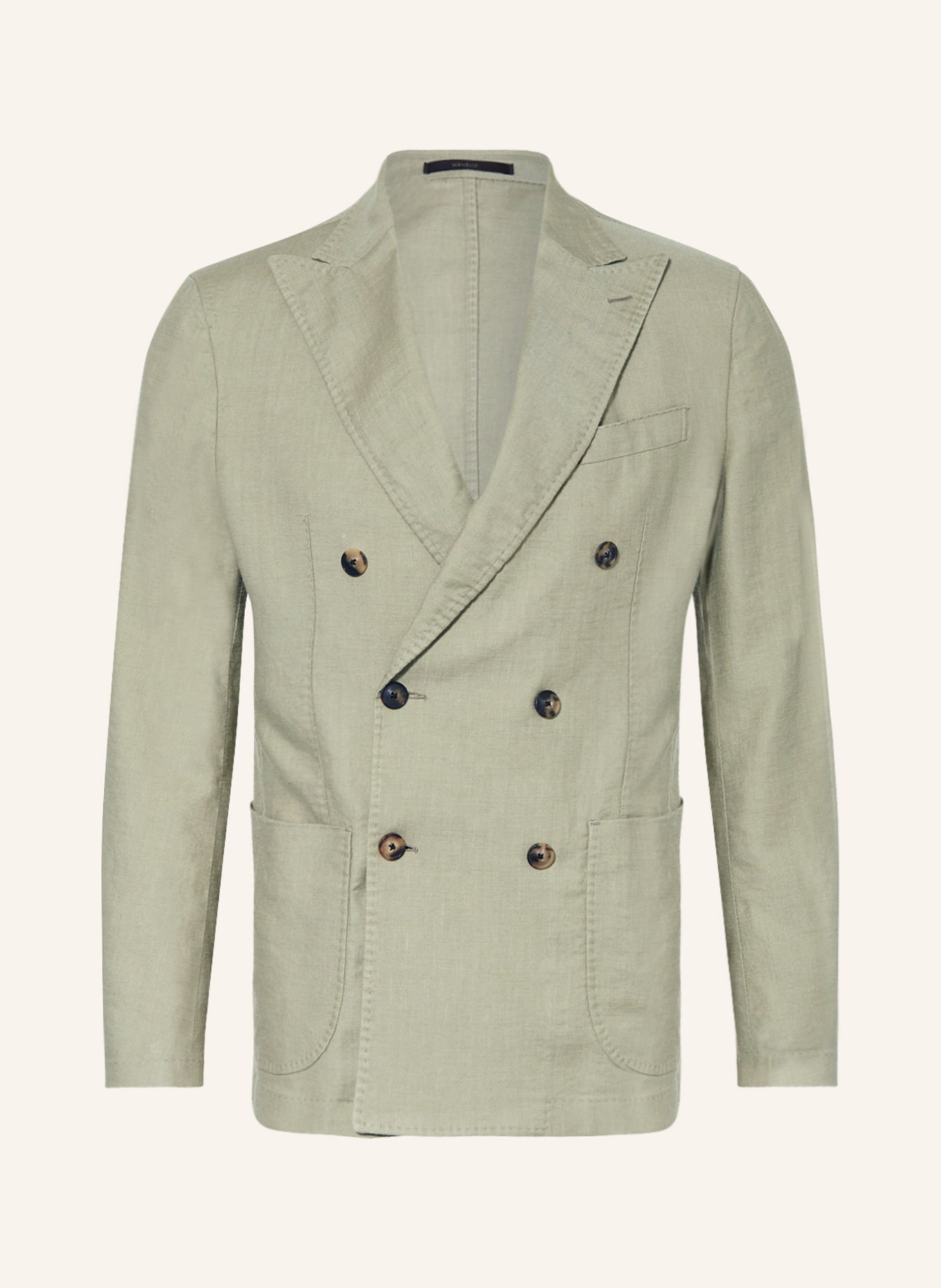 windsor. Suit jacket shaped fit with linen, Color: LIGHT GREEN (Image 1)