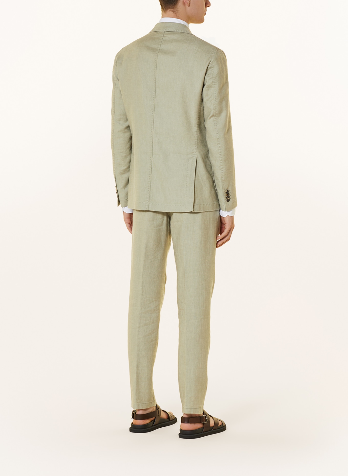 windsor. Suit jacket shaped fit with linen, Color: LIGHT GREEN (Image 3)