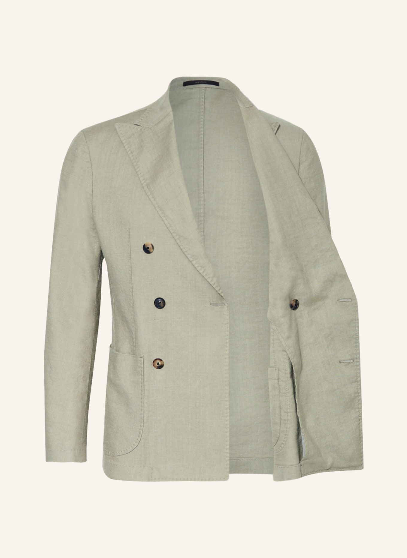 windsor. Suit jacket shaped fit with linen, Color: LIGHT GREEN (Image 4)