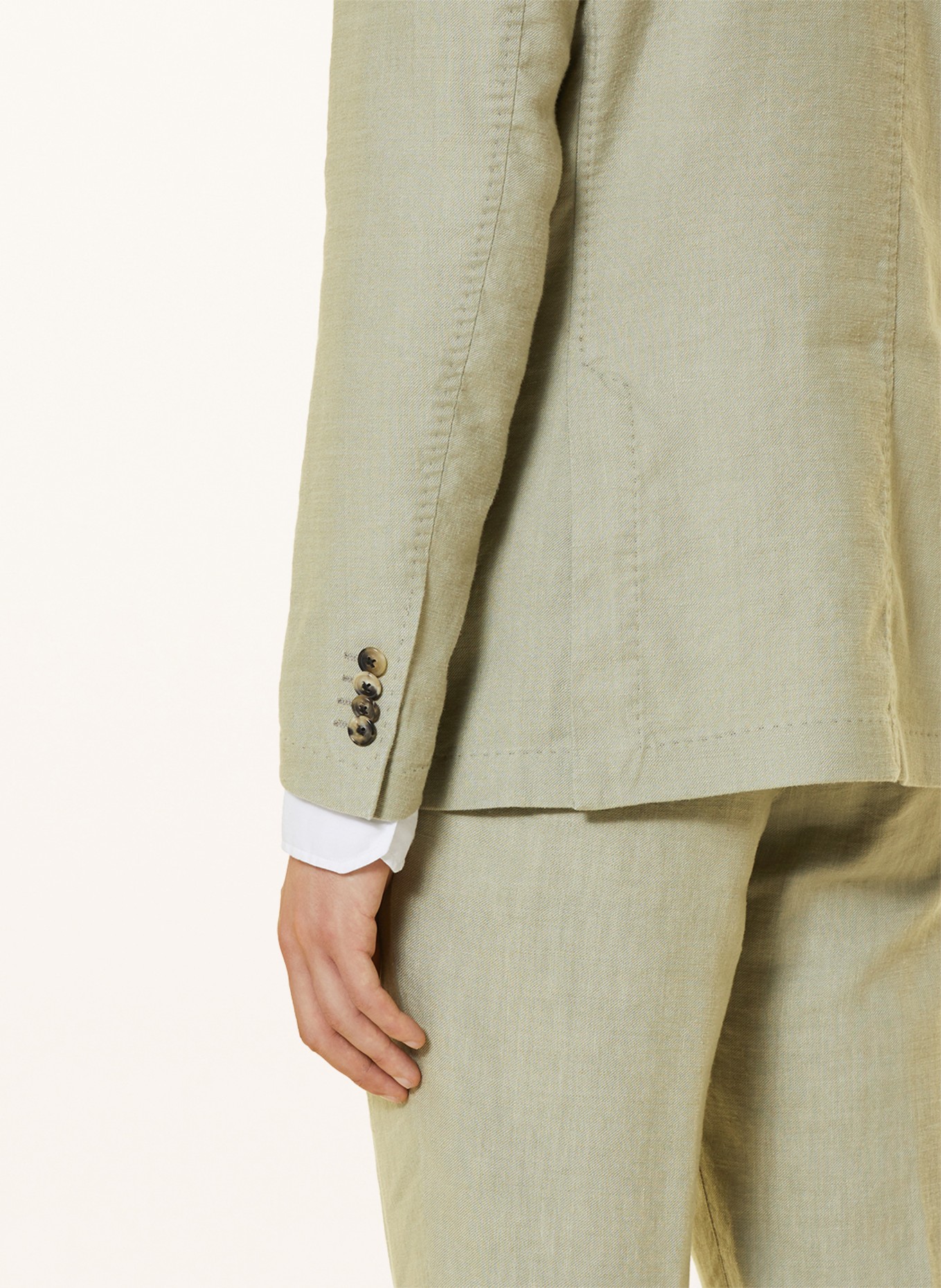 windsor. Suit jacket shaped fit with linen, Color: LIGHT GREEN (Image 6)
