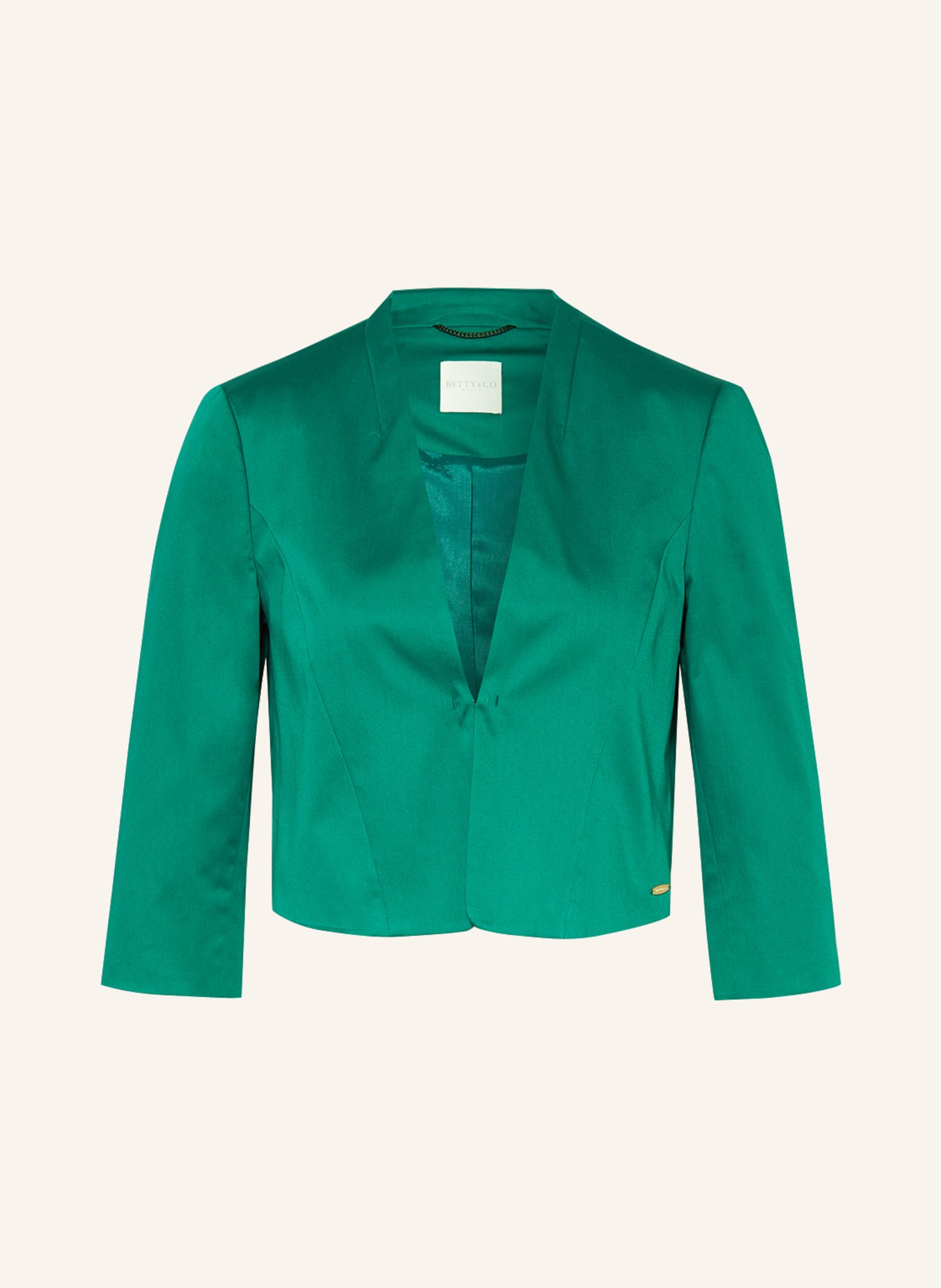 BETTY&CO Bolero with 3/4 sleeves, Color: GREEN (Image 1)