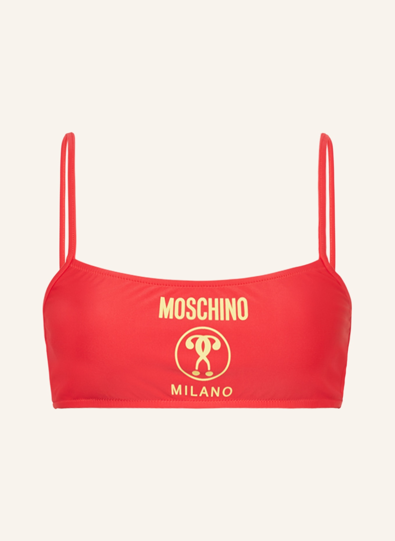 MOSCHINO Bralette bikini top, Color: RED/ YELLOW (Image 1)