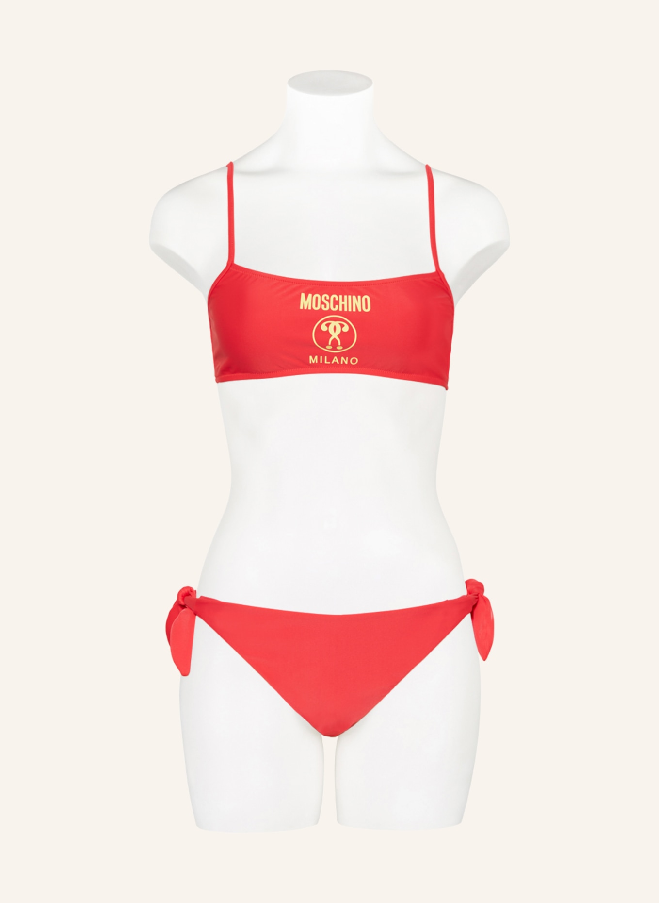 MOSCHINO Bralette bikini top, Color: RED/ YELLOW (Image 2)