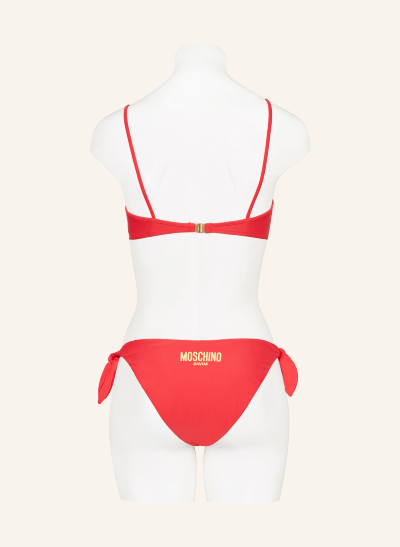 MOSCHINO Bralette bikini top, Color: RED/ YELLOW (Image 3)
