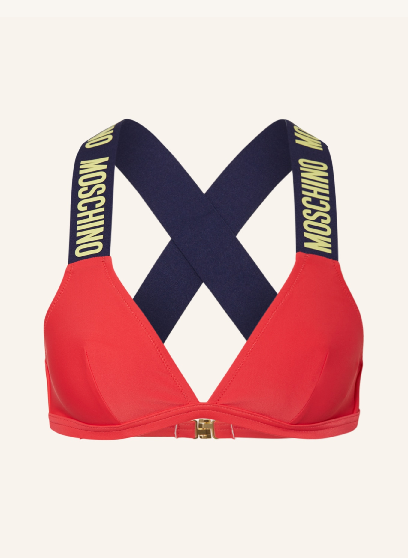 MOSCHINO Bralette bikini top, Color: RED/ DARK BLUE (Image 1)