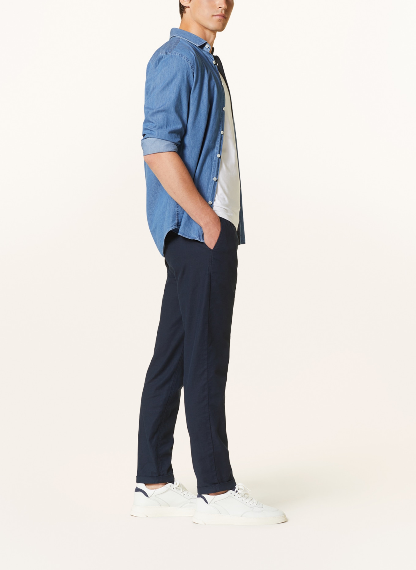 pierre cardin Pants LYON in jogger style extra slim fit, Color: DARK BLUE (Image 4)