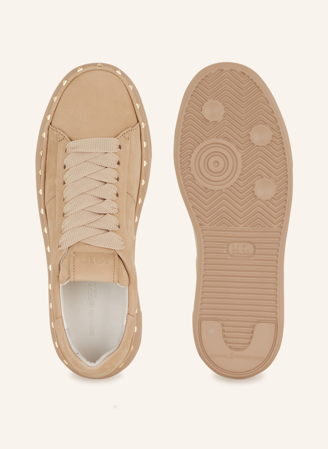 KENNEL & SCHMENGER Sneaker HOT mit Nieten, Farbe: ECRU (Bild 5)