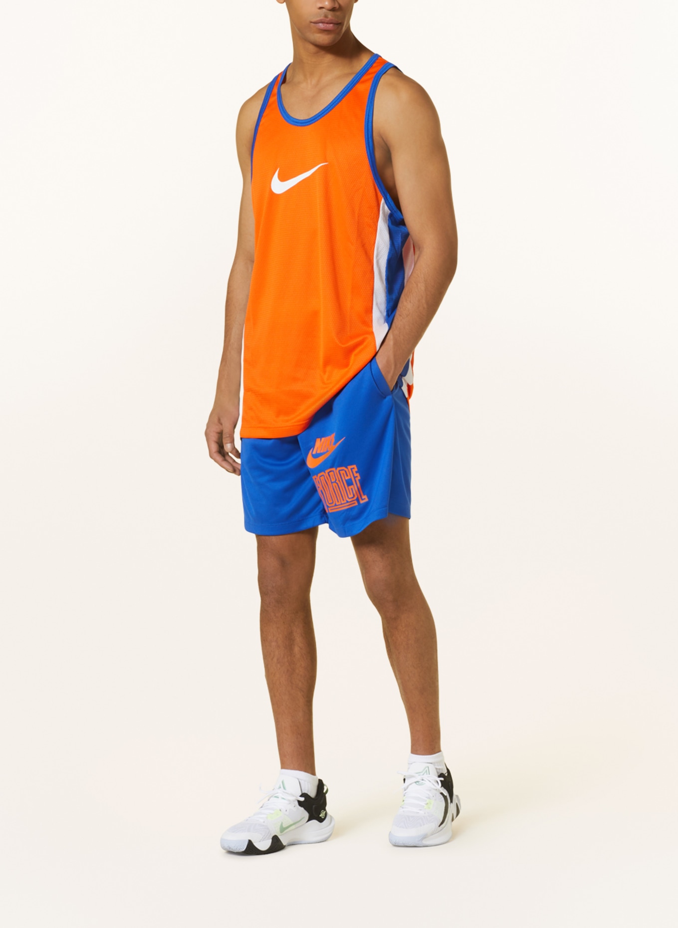 Nike Basketball shorts DRI-FIT STARTING 5, Color: BLUE/ ORANGE (Image 2)