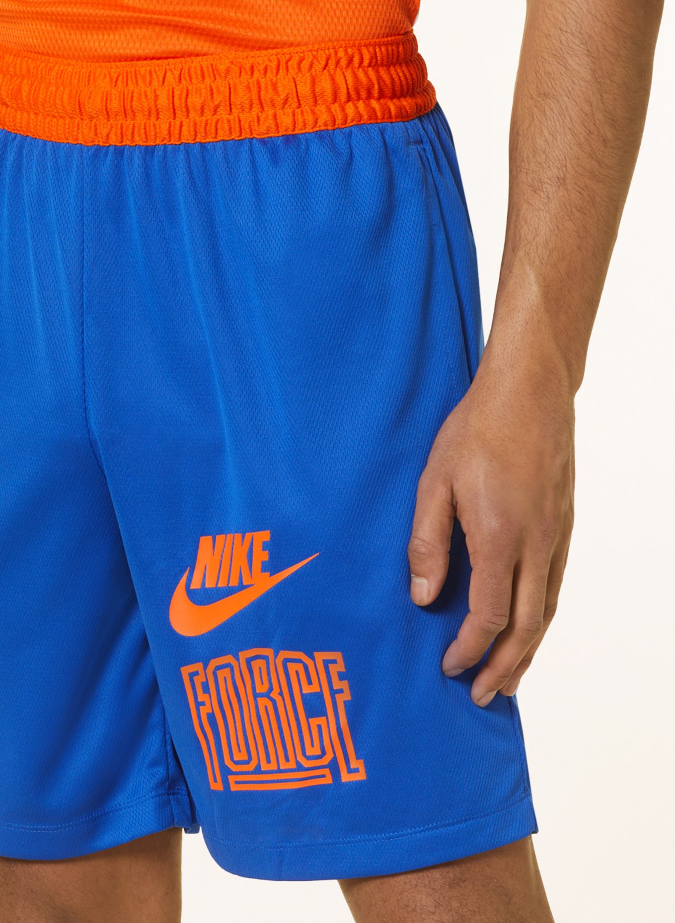 Nike Men's Shorts Size Large Orange Navy Blue L New York Knicks