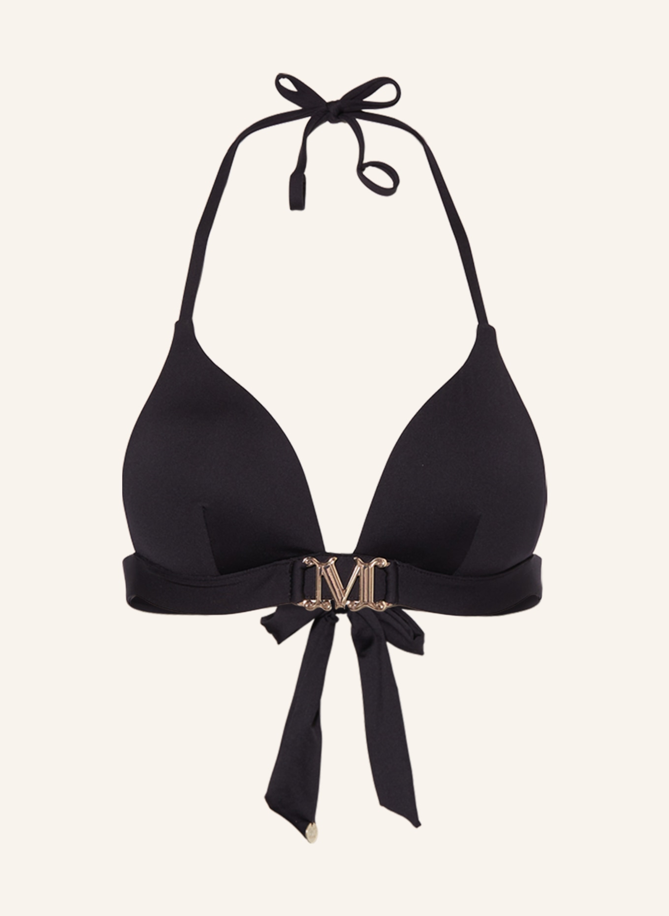 Max Mara BEACHWEAR Halter neck bikini top ASTRA, Color: BLACK (Image 1)