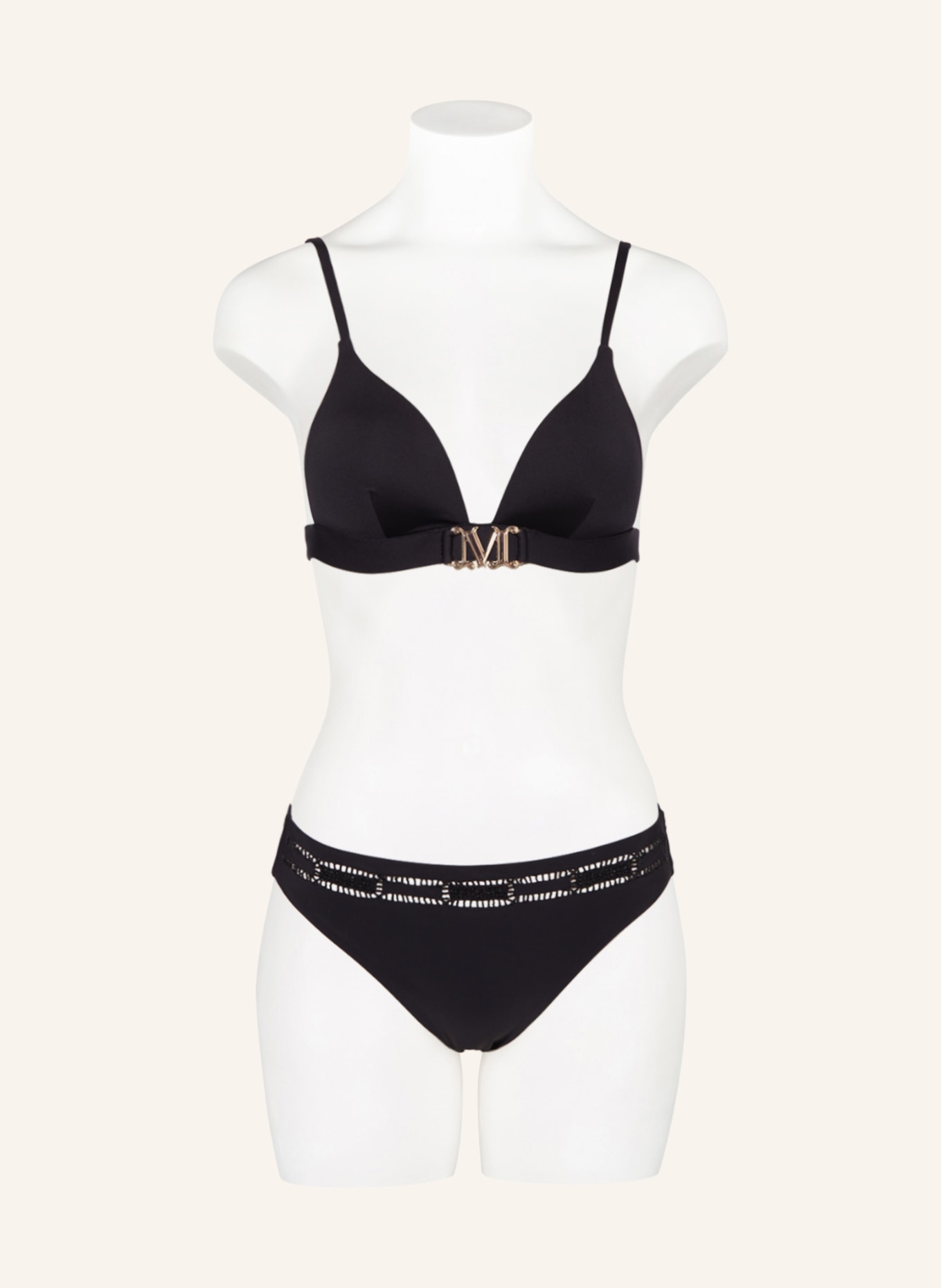 Max Mara BEACHWEAR Halter neck bikini top ASTRA, Color: BLACK (Image 4)