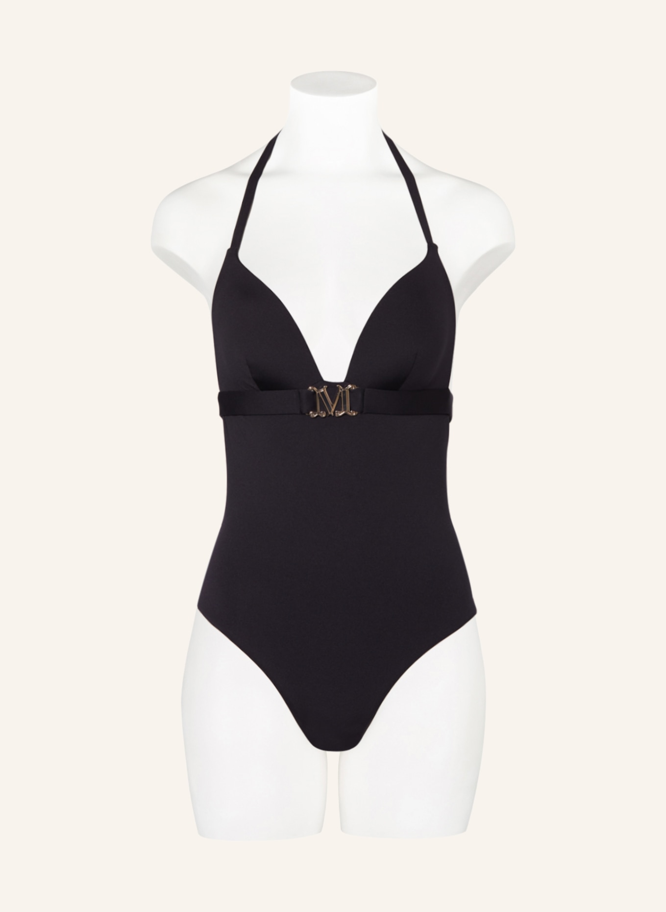 Max Mara BEACHWEAR Halter neck swimsuit CELINE, Color: BLACK (Image 2)