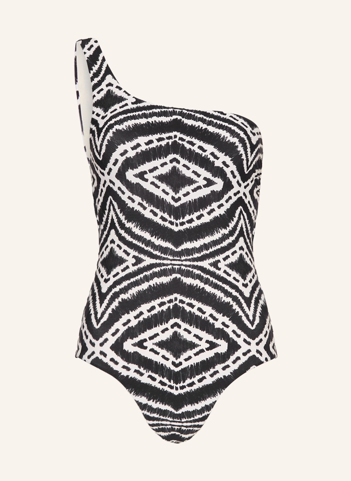 SEAFOLLY One-shoulder swimsuit ZANZIBAR, Color: BLACK/ WHITE (Image 1)