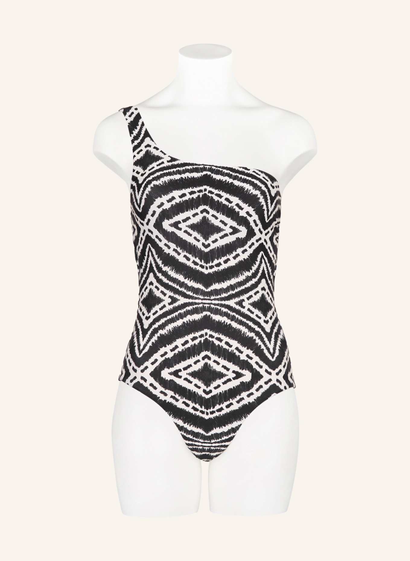 SEAFOLLY One-shoulder swimsuit ZANZIBAR, Color: BLACK/ WHITE (Image 2)
