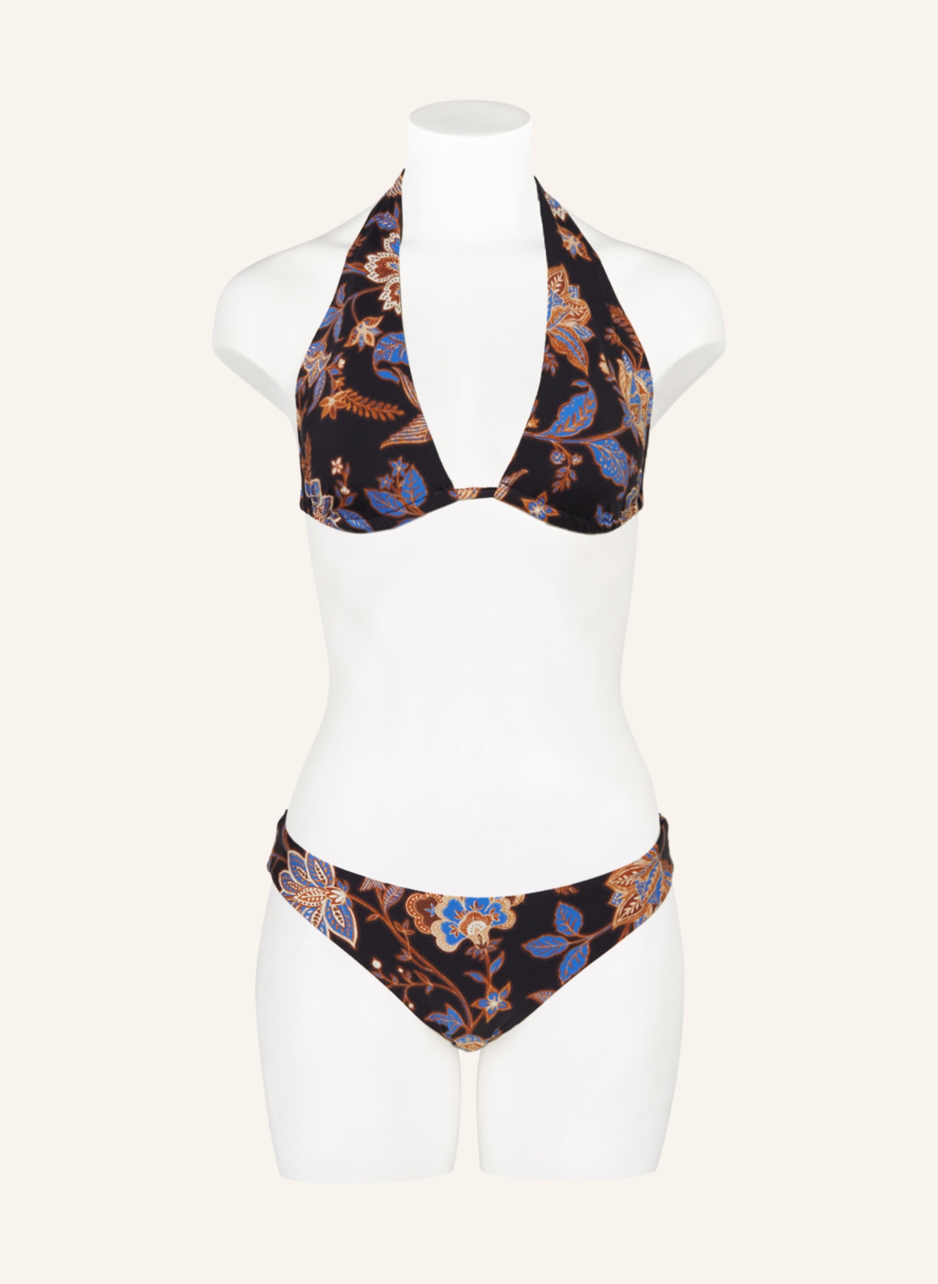 SEAFOLLY Bralette bikini top SILK ROAD, Color: BLACK/ BLUE/ BROWN (Image 2)