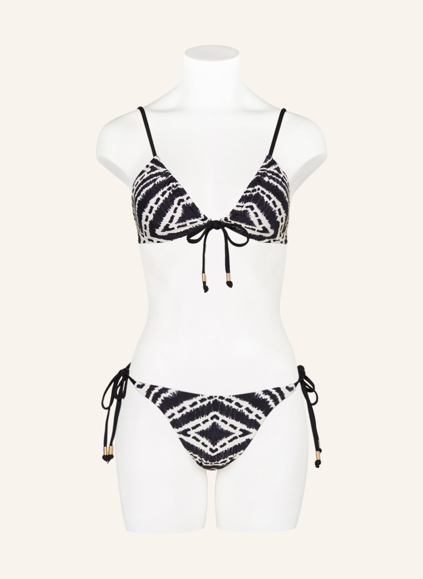 SEAFOLLY Bralette-Bikini-Top ZANZIBAR, Farbe: SCHWARZ/ WEISS (Bild 2)