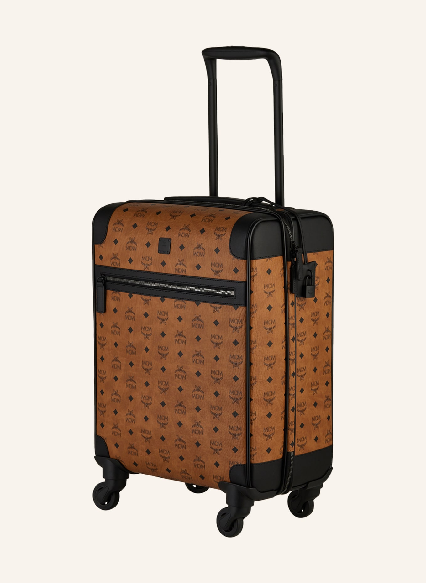 Mcm 55 Traveler Visetos Cognac One Size