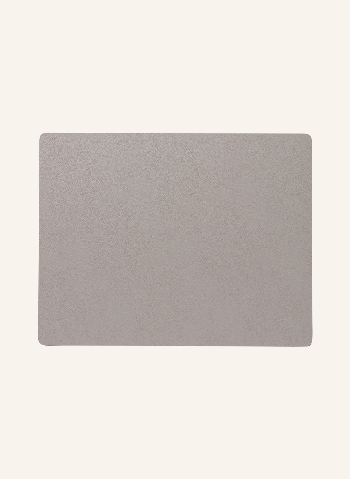 LINDDNA Placemats SQUARE L made of leather, Color: LIGHT GRAY (Image 1)