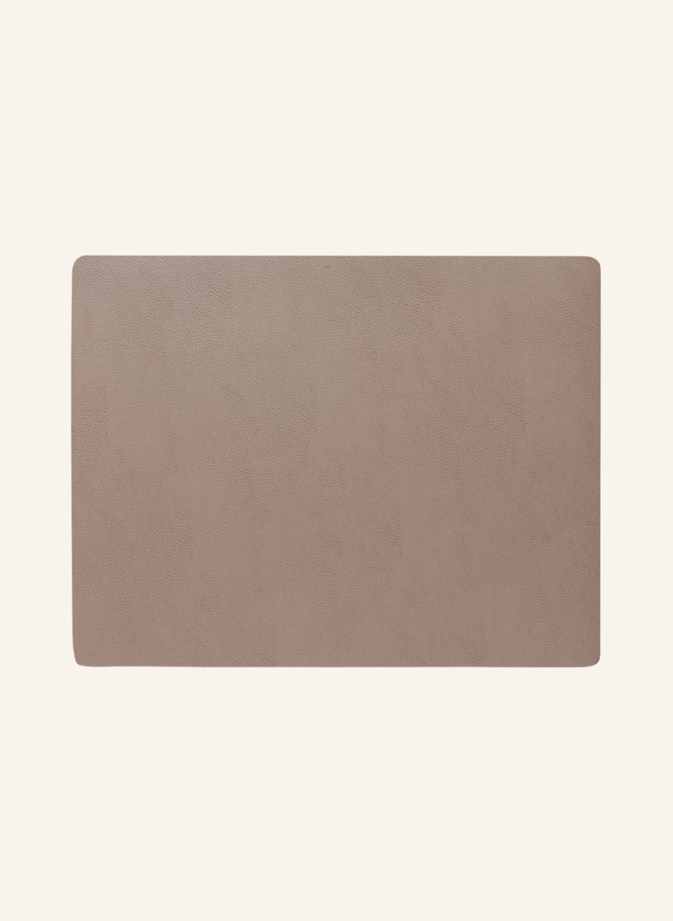 LINDDNA Placemats SQUARE L made of leather, Color: LIGHT GRAY/ TAUPE (Image 1)