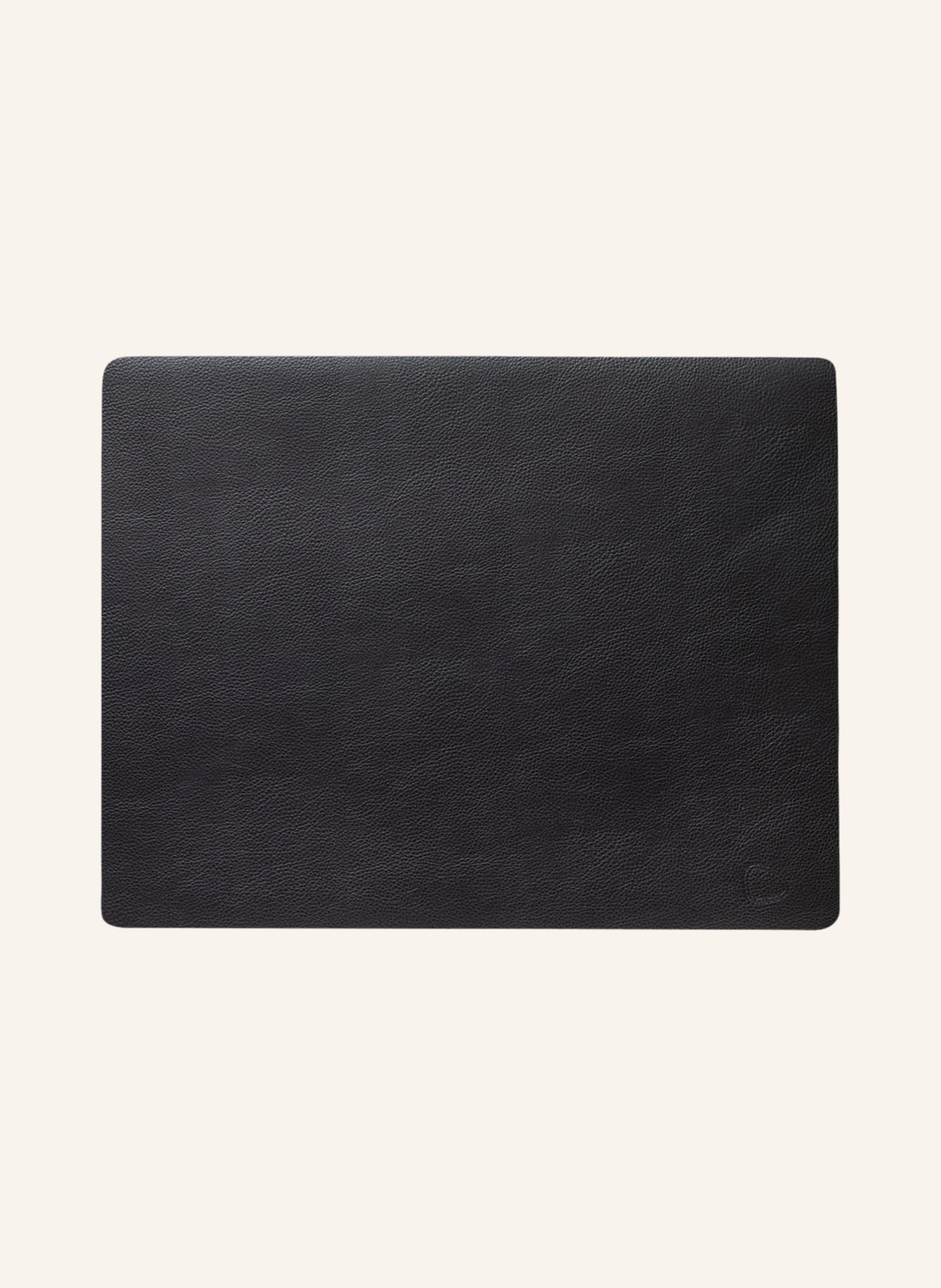 LINDDNA Placemats SQUARE L made of leather, Color: BLACK(Image null)