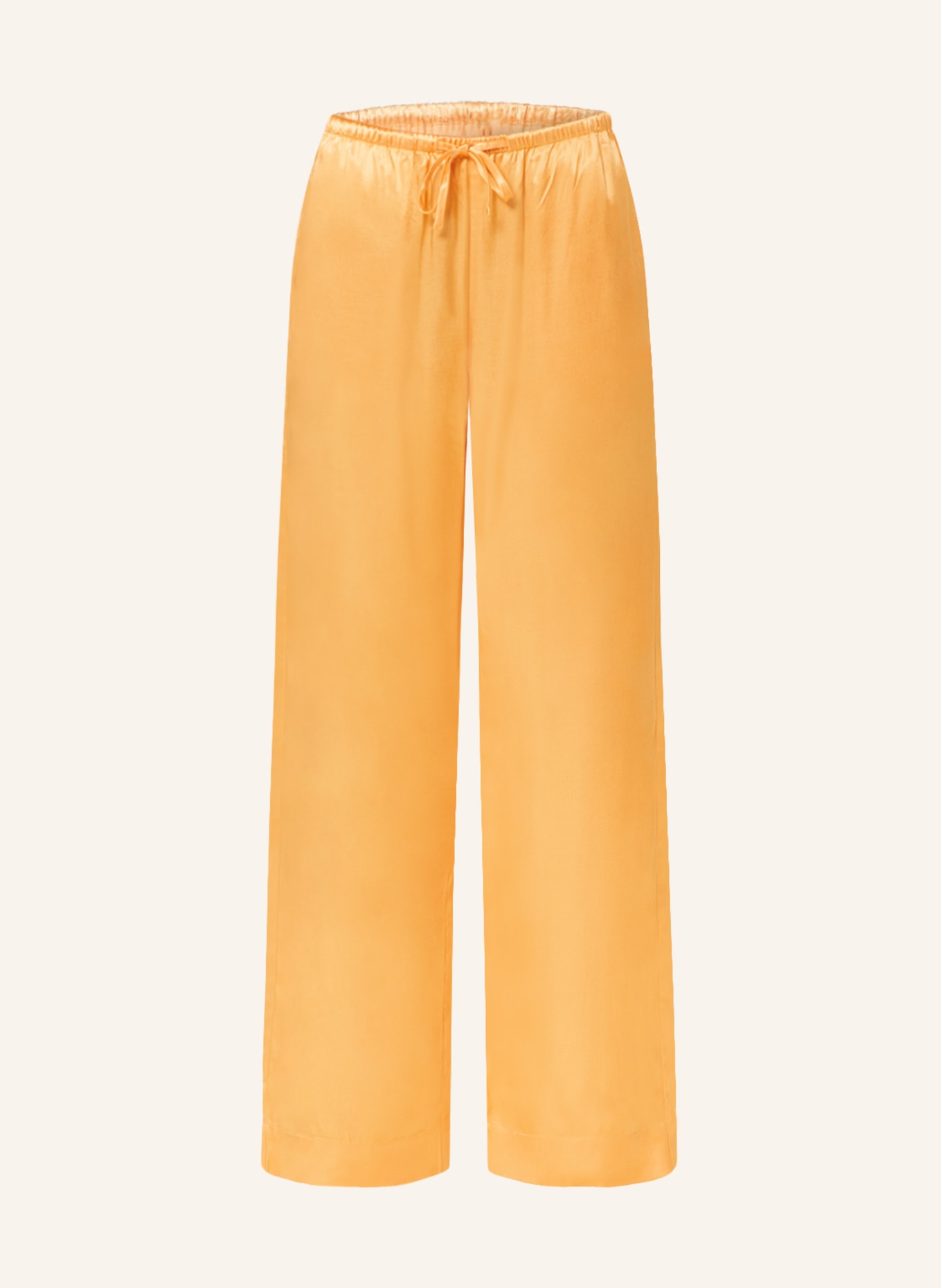 gina tricot Wide leg trousers DARIA in satin, Color: ORANGE (Image 1)