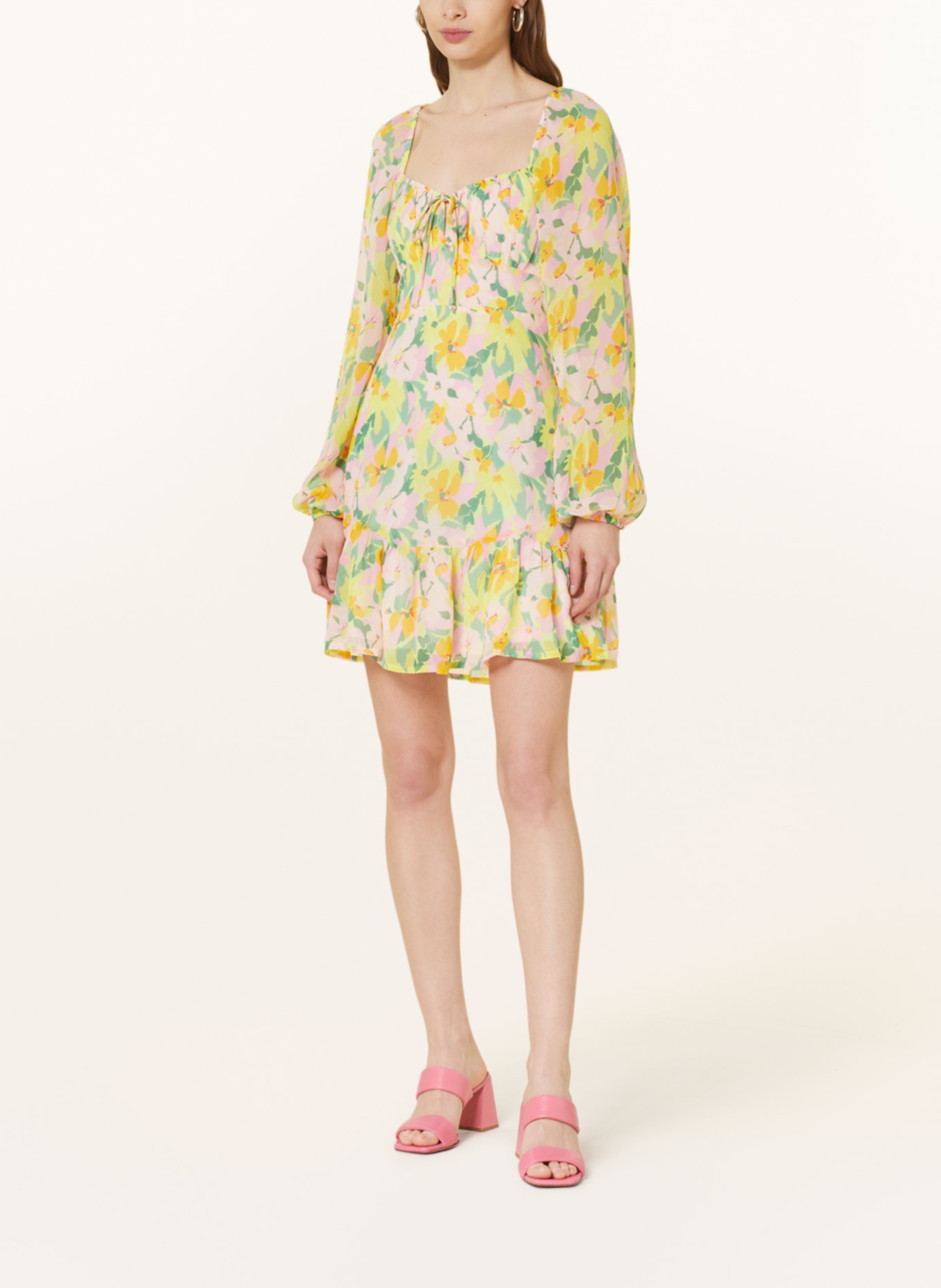 gina tricot Dress, Color: GREEN/ YELLOW/ PINK (Image 2)