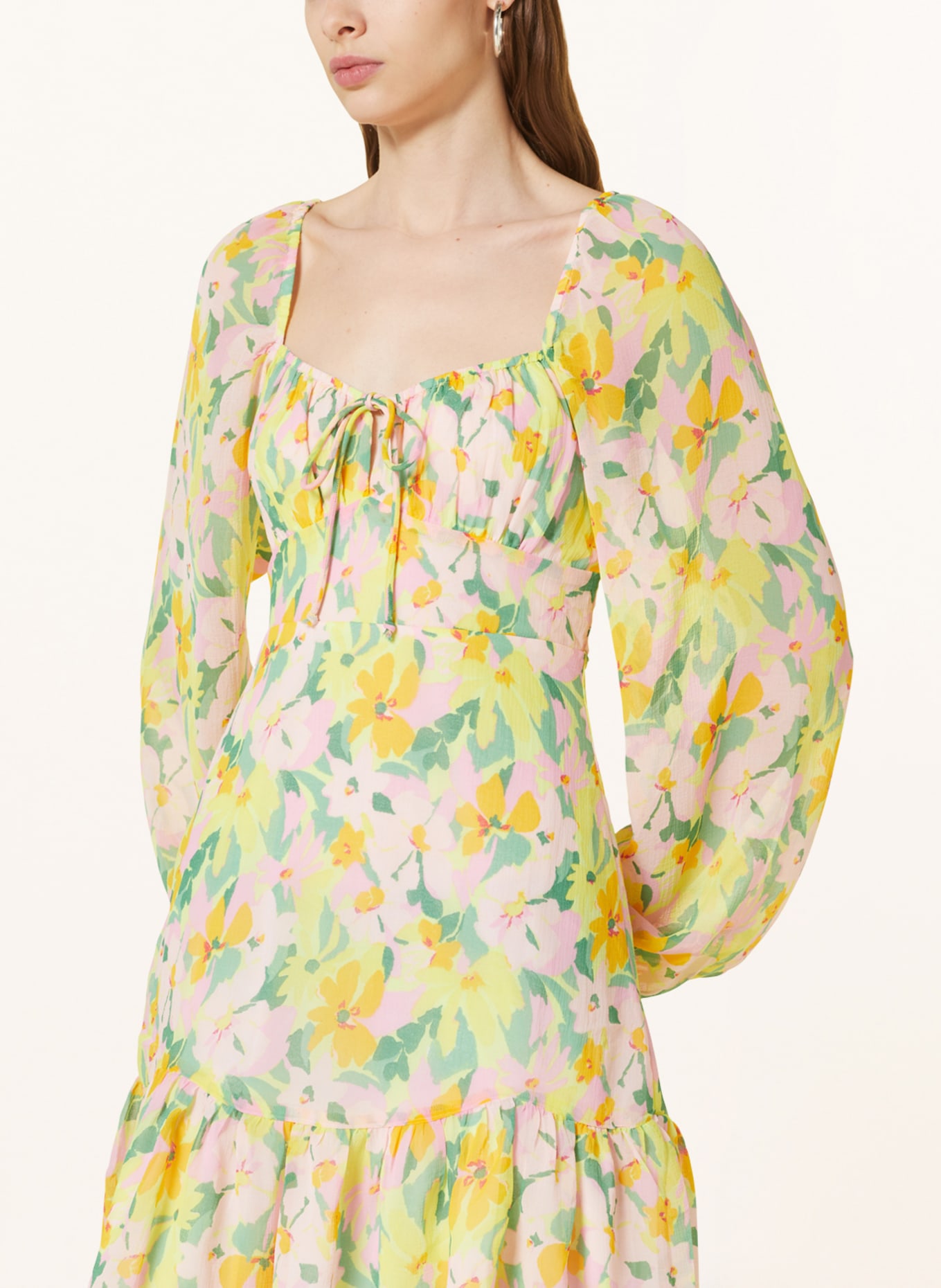 gina tricot Kleid, Farbe: GRÜN/ GELB/ ROSA (Bild 4)