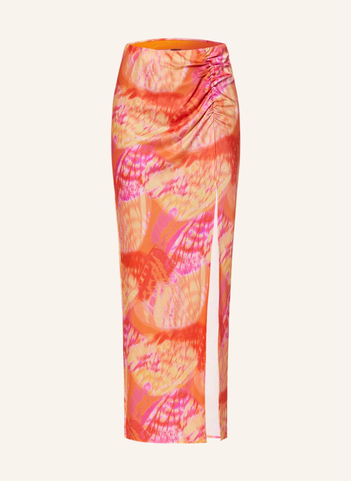 gina tricot Saténová sukně SANDY, Barva: ORANŽOVÁ/ TMAVĚ ŽLUTÁ/ RŮŽOVÁ (Obrázek 1)