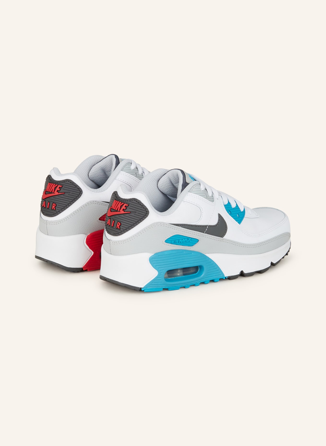Nike Sneaker AIR MAX 90 LTR, Farbe: WEISS/ TÜRKIS/ ROT (Bild 2)